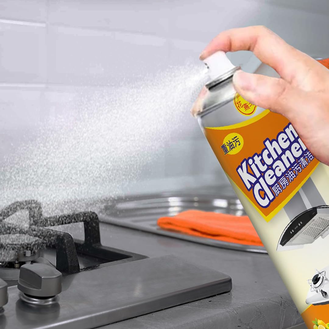 Eko Power Kitchen Cleaner Spray - Non-Toxic, Non-Flammable Oil & Grease Remover for Stove, Chimney & Gas Stove Cleaning | Magic Degreaser Foam Spray | Perfect for Home Kitchen, Restaurant & Commercial Use (Pack of 1)