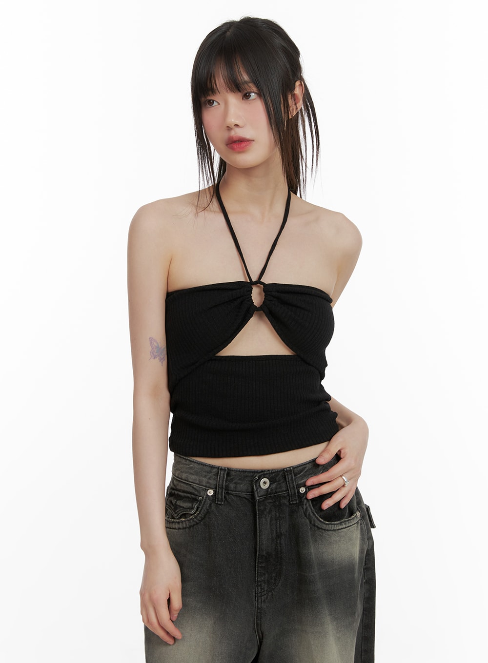 Trendy Cut Out Halter Top CA418 - Sexy Summer Crop Top for Women | Perfect for Beach, Party & Night Out