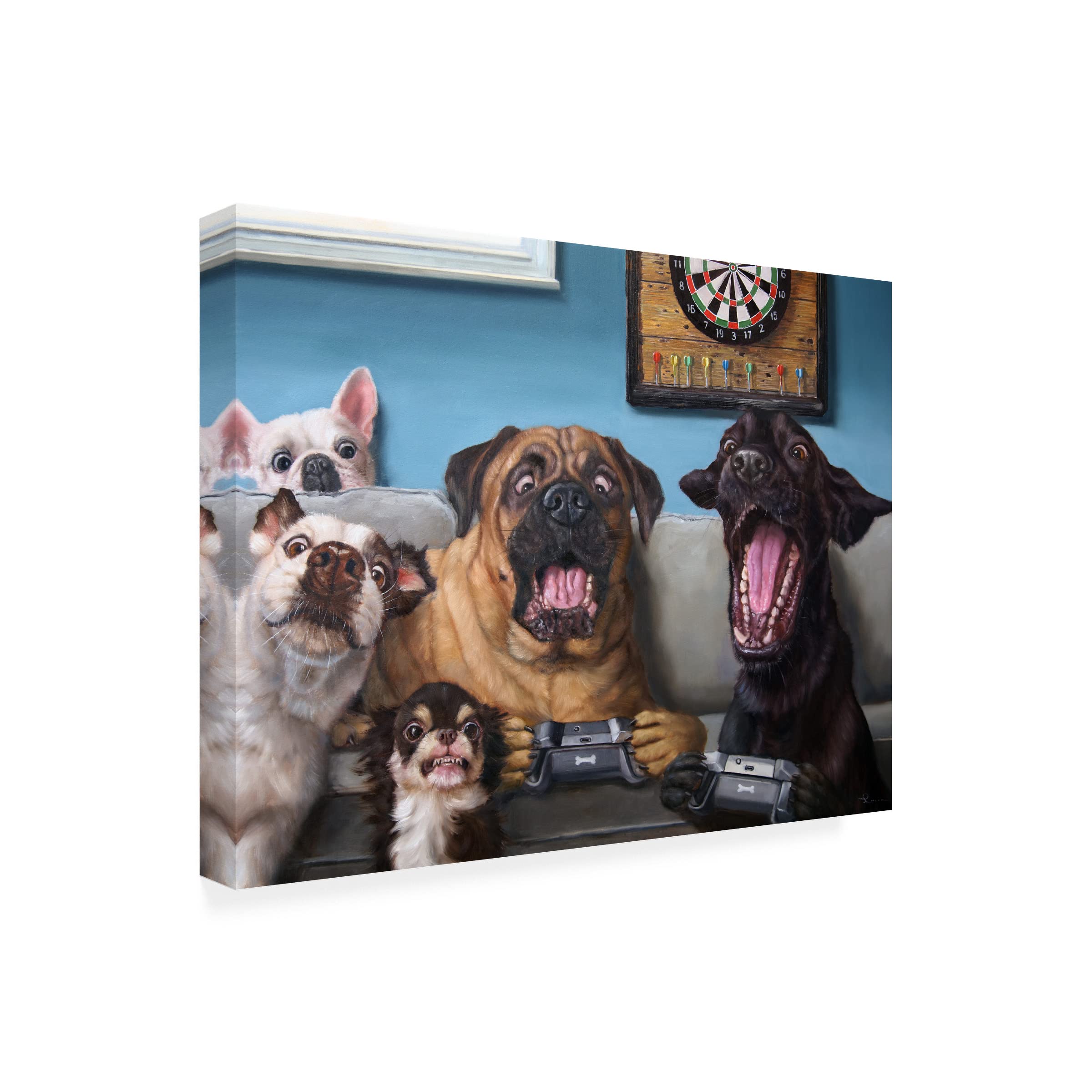 Lucia Heffernan 'Gamers' Canvas Wall Art Print - Modern Pop Culture Gaming Decor for Living Room, Bedroom & Game Room