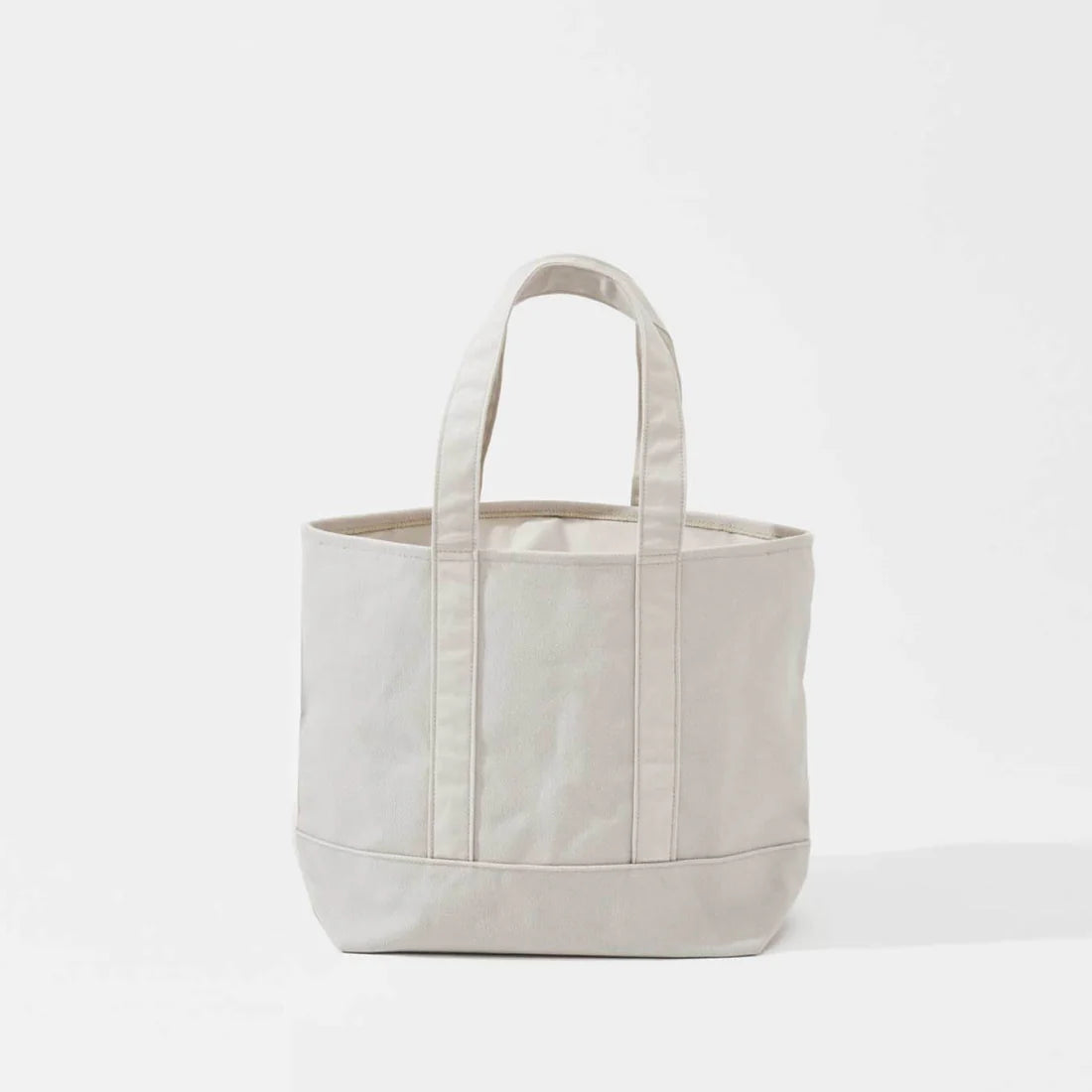 Kurashiki Hampu Canvas Zipper Tote Bag - Grayish White Japanese Style Tote for Work, Travel & Shopping | Durable Cotton Shoulder Bag
