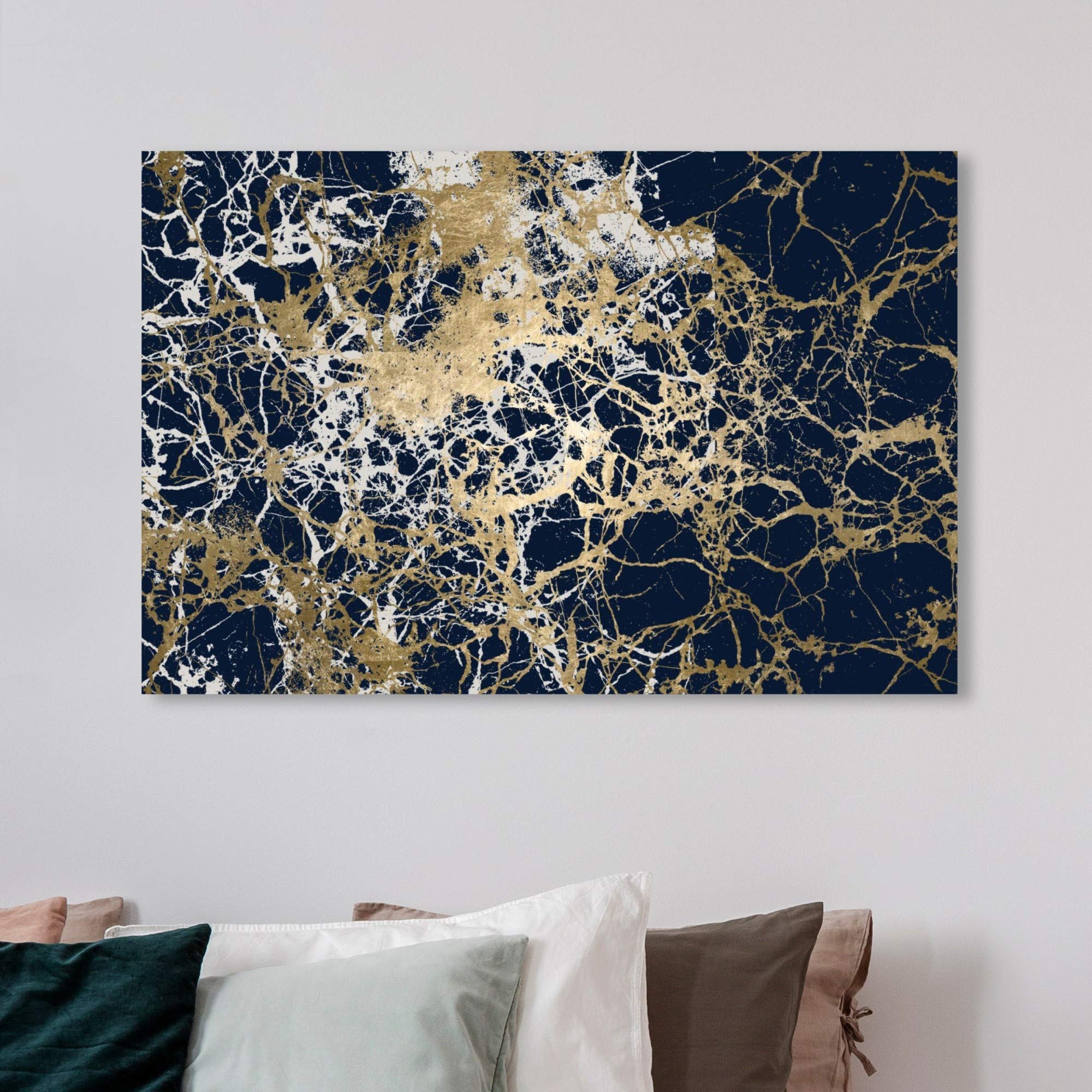 Abstract Wall Art Canvas Prints 'Calimas White' by Oliver Gal Artist Co. - Modern Home & Office Decor for Living Room, Bedroom, or Workspace