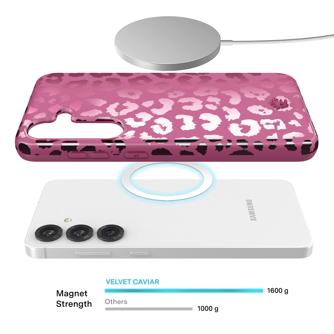 Pink Ruby Leopard Samsung Phone Case - Stylish Protective Cover for Samsung Galaxy Series | Perfect for Everyday Use, Travel & Fashion Accessories