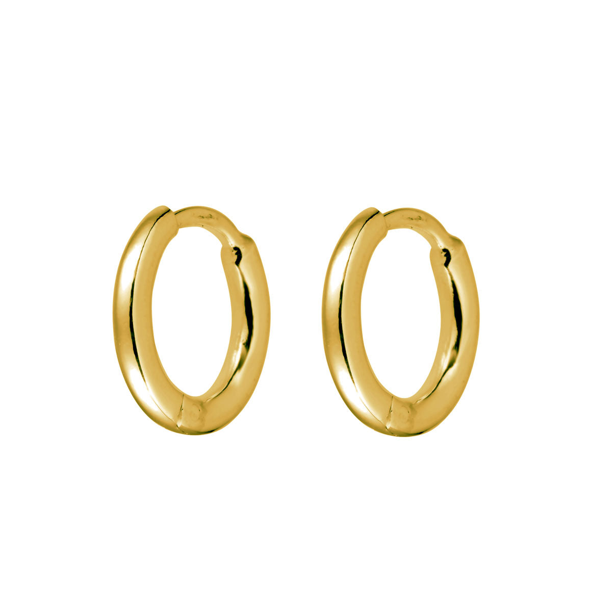 18K Gold Micro Round Huggie Earrings - Dainty & Minimalist Hoop Earrings for Women - Perfect for Everyday Wear, Work & Special Occasions