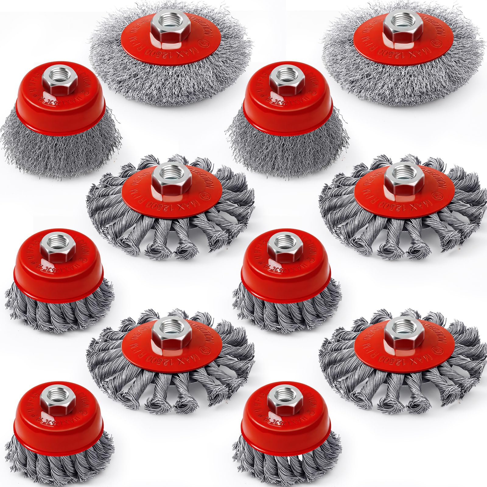 Tioncy 12-Piece Wire Wheel Set for 4-1/2