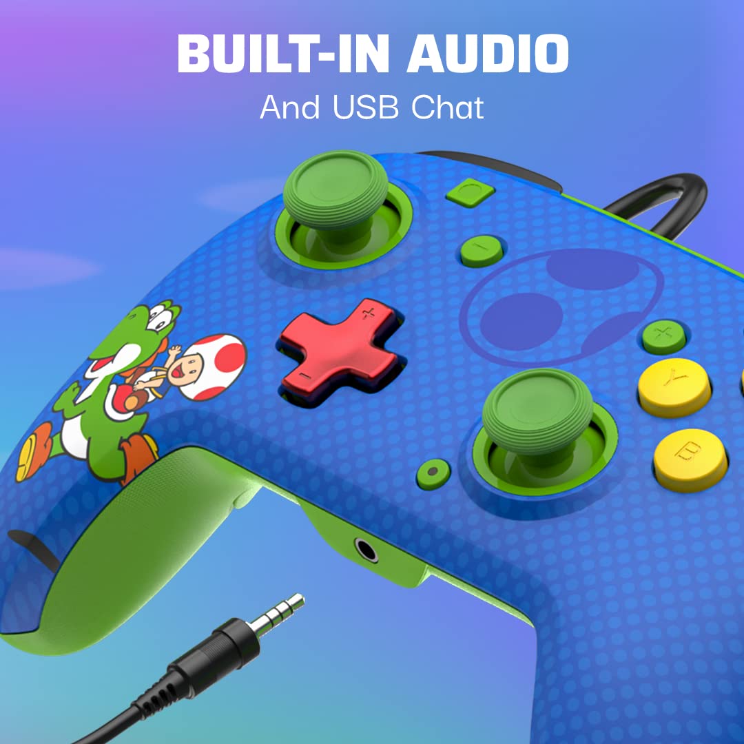 Official Nintendo Licensed PDP Switch Rematch Wired Controller for TOAD & YOSHI - Customizable Buttons, Sticks, Triggers & Paddles - Ergonomic Design for Comfortable Gaming - Perfect for Super Mario, Smash Bros & Multiplayer Gaming Sessions