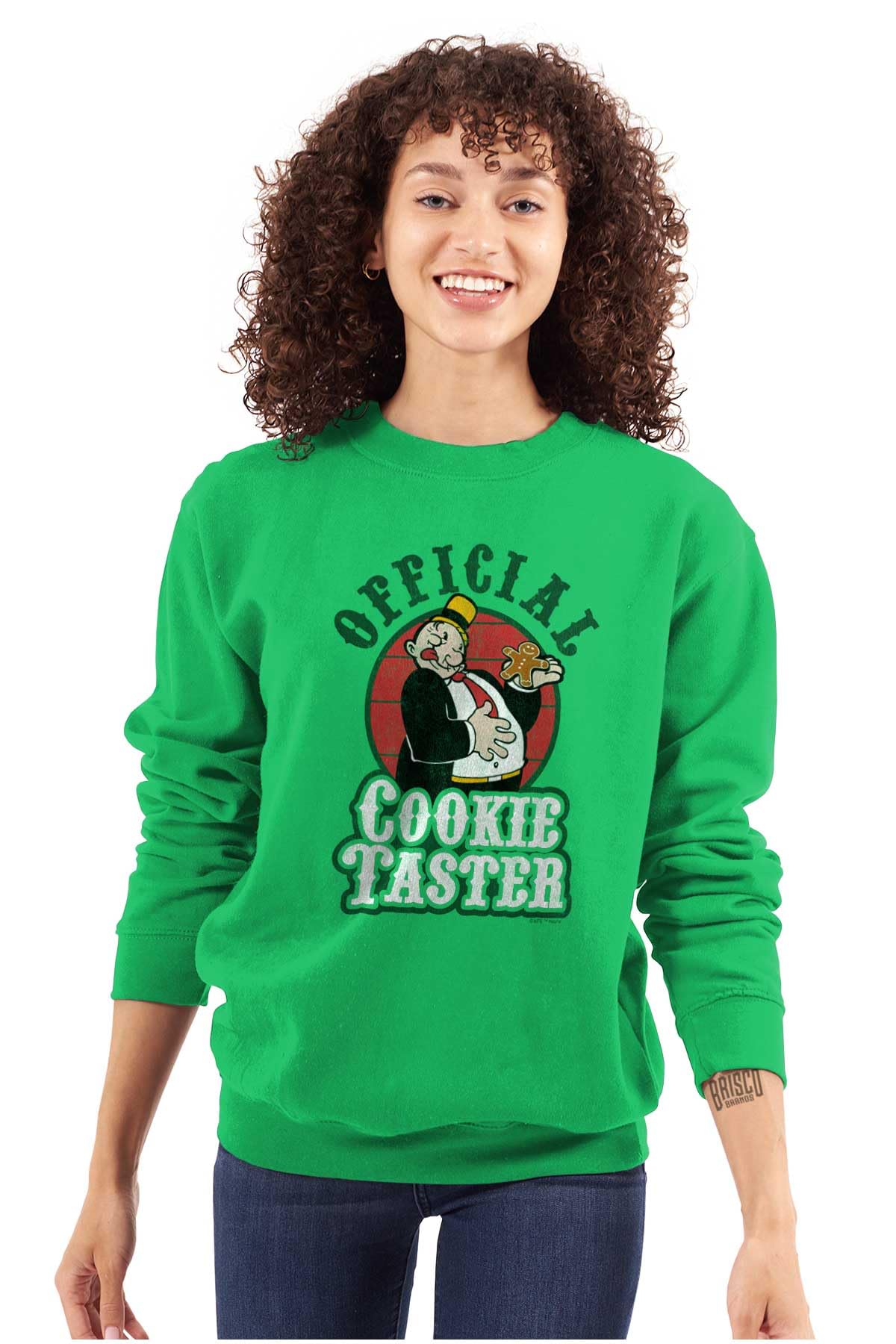 Funny Popeye & Wimpy Christmas Cookies Sweatshirt for Men & Women | Vintage Cartoon Holiday Sweater | Perfect for Christmas Parties & Gifts