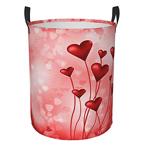 Valentines Day 3D Red Hearts