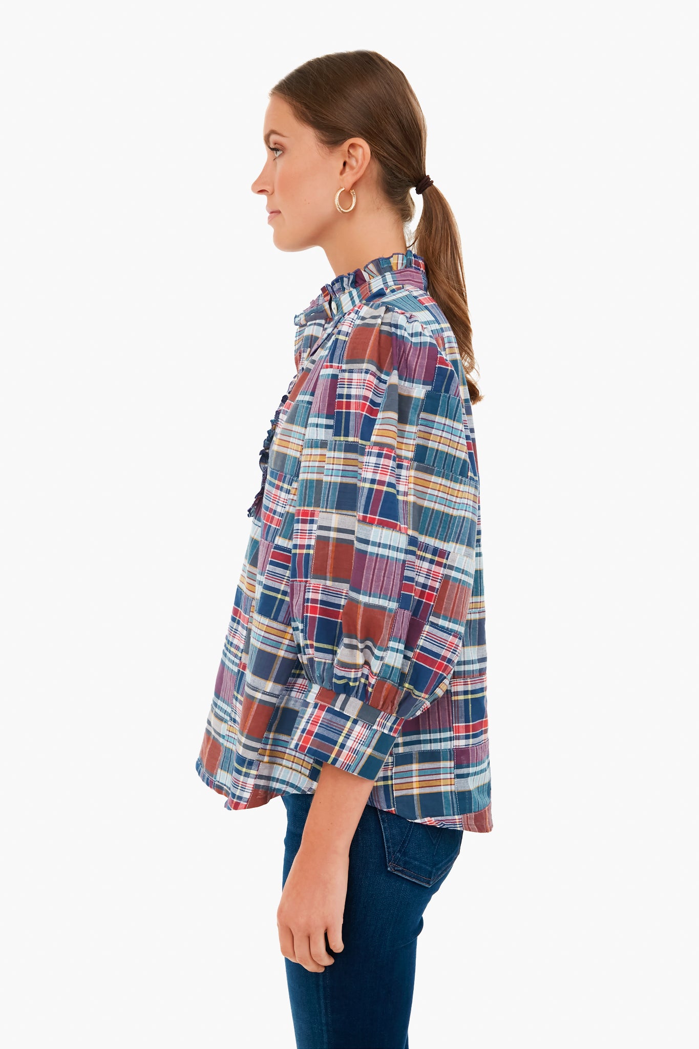 Blue Jerro Blouse for Women - Elegant Casual Tops with Floral Print | Perfect for Office Wear, Date Night & Summer Outfits