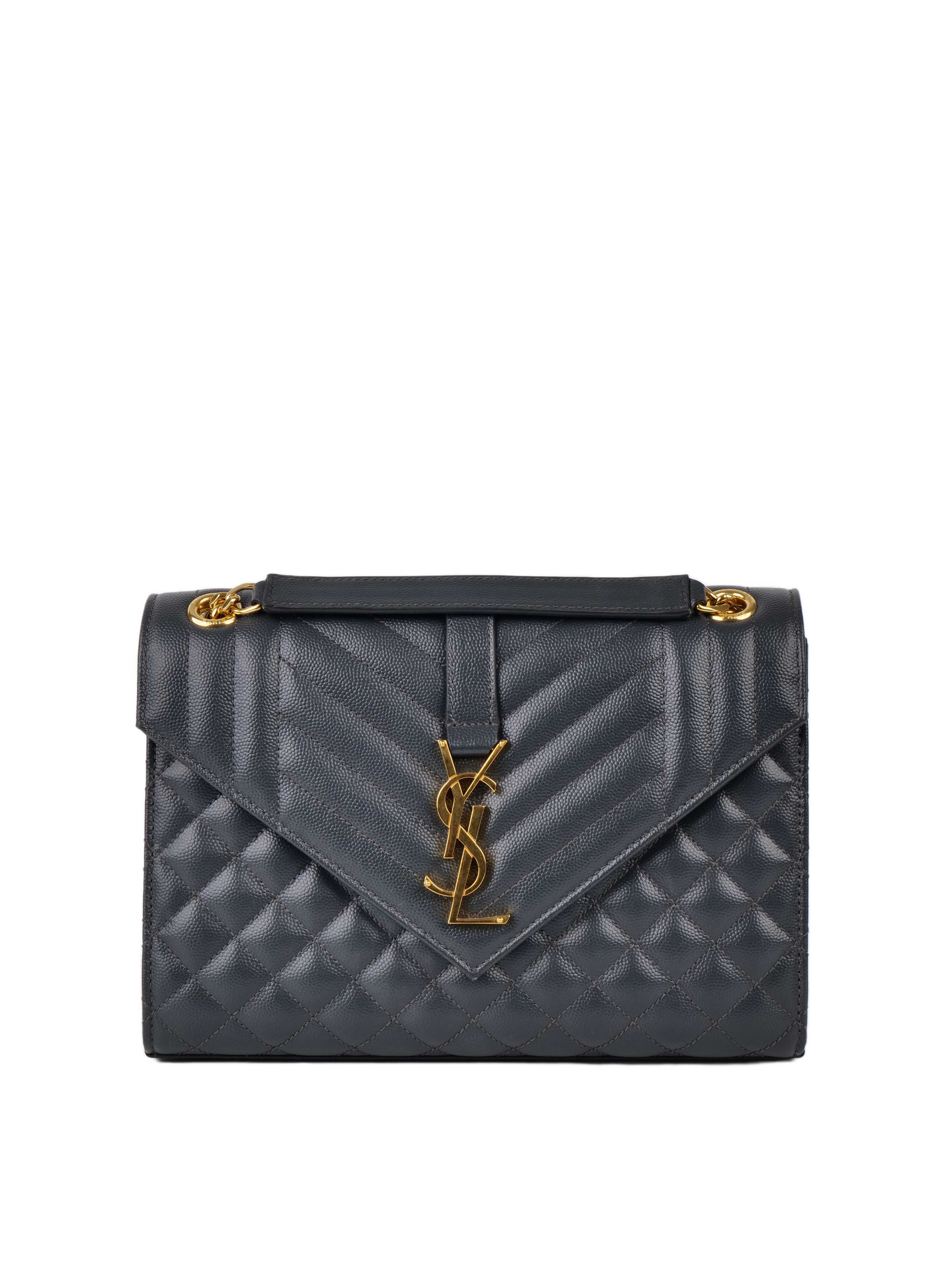 Saint Laurent Medium Cassandra Envelope Bag in Gray - Luxury Crossbody Handbag for Women, Perfect for Work, Date Night & Travel Accessories