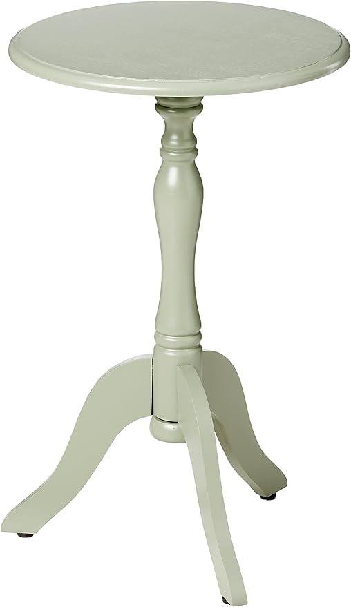 Decor Therapy Simplify Pedestal Accent Table - Olive Branch Design, Modern Side Table for Living Room, Bedroom, or Office Decor