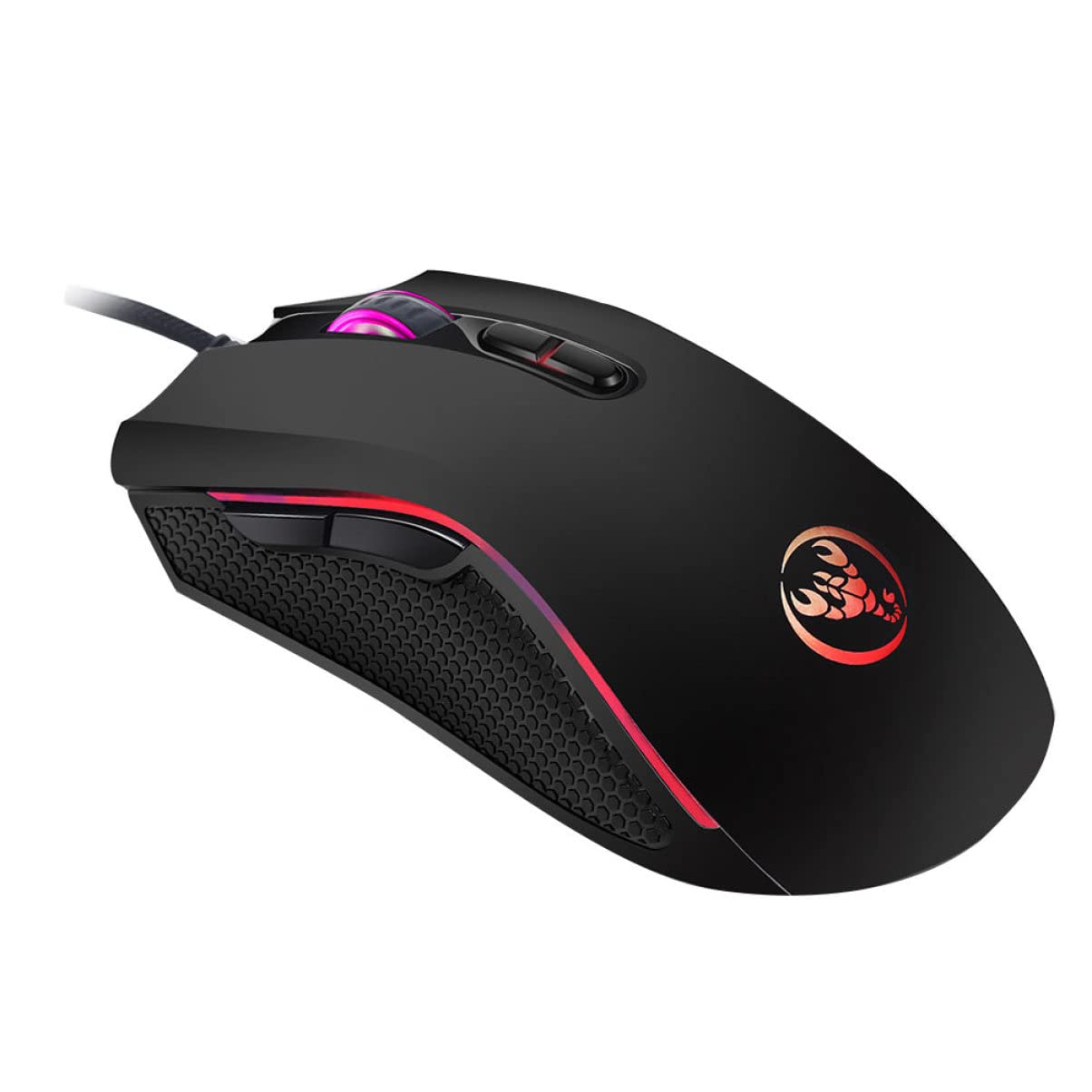 Mobestech RGB Wired Gaming Mouse with Rainbow Lighting - High Precision USB Optical Gaming Mouse for PC, Laptop, Mac - Perfect for FPS, MOBA, eSports & Office Work
