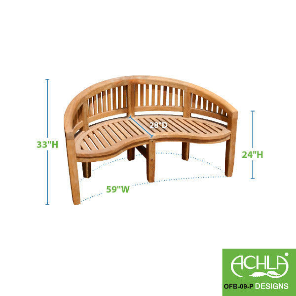 Achla Designs Monet Bench OFB-09 - Elegant Outdoor Garden Bench for Patio, Backyard, and Porch - Perfect for Relaxing and Decorating Your Outdoor Space
