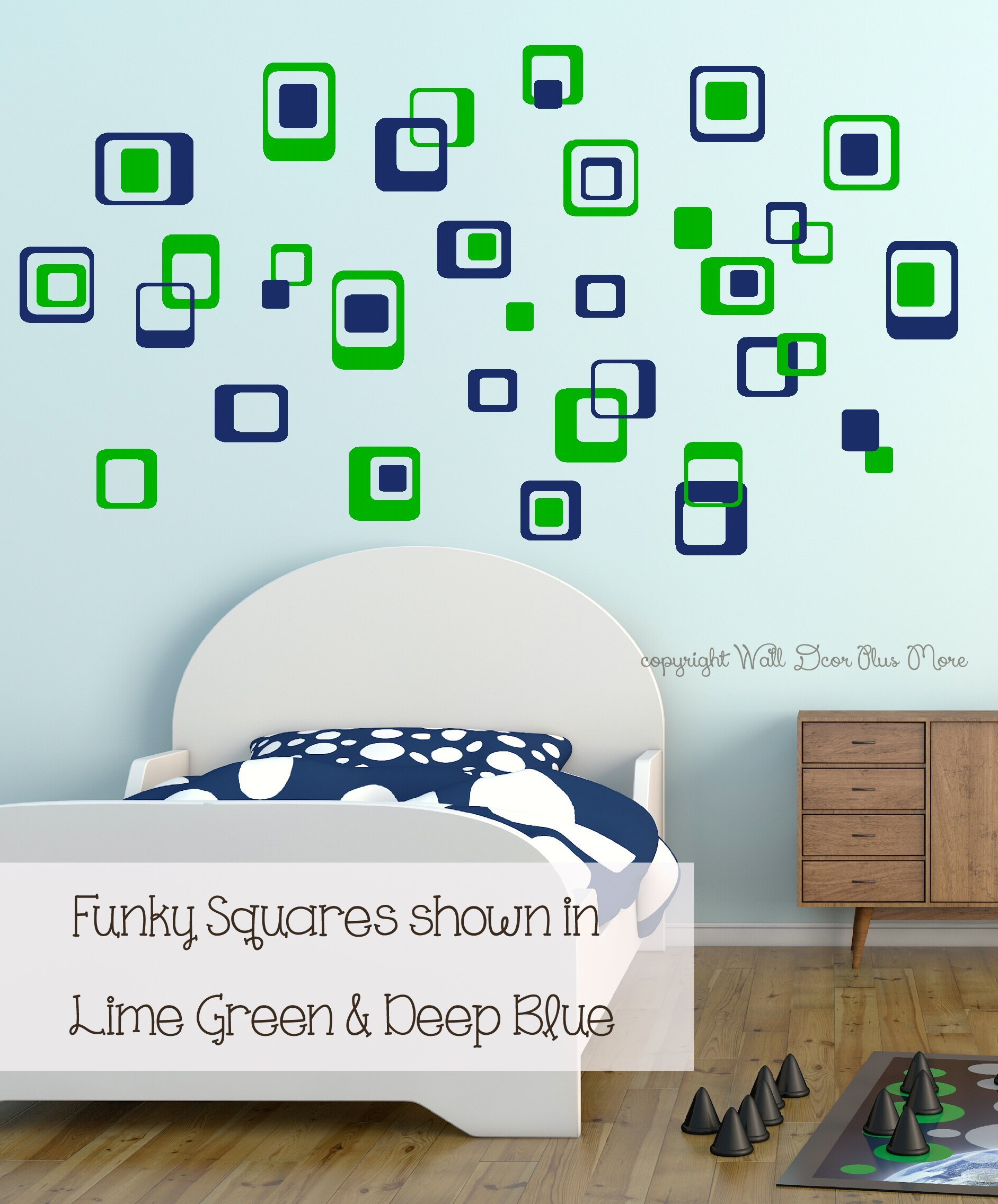 Funky Wall Vinyl Stickers 20pc - Lilac for Room Decor
