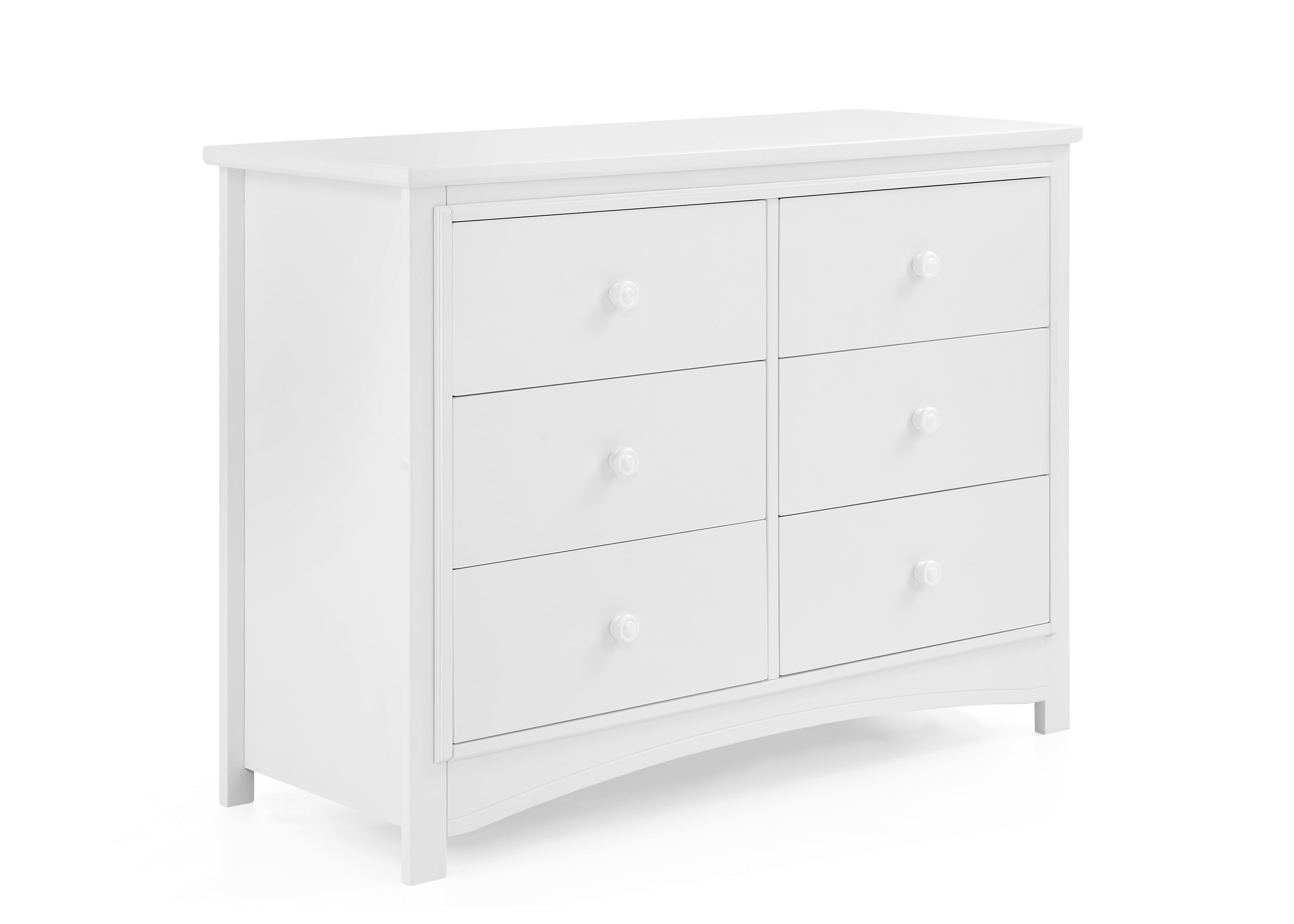Perry 6 Drawer Dresser with Interlocking Drawers - Sturdy Wooden Bedroom Furniture for Closet Organization & Home Storage