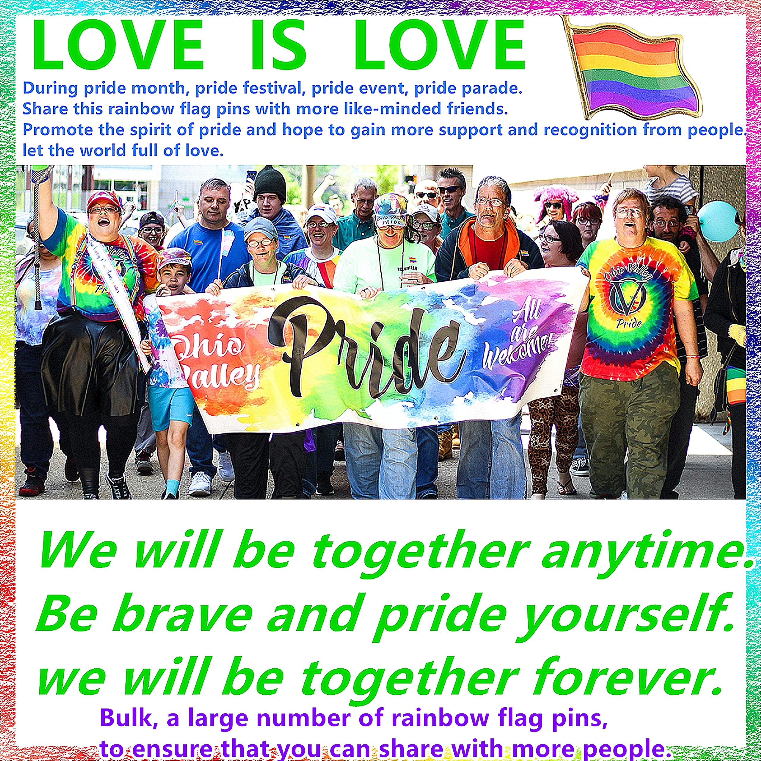 50/100/200 PCS Pride Pins - Rainbow Flag LGBT Enamel Lapel Pins for Clothes, Bags & Backpacks - Gay Pride Brooches for Men & Women (Bulk Wholesale) - Perfect for Pride Parades, LGBTQ Events & Everyday Wear
