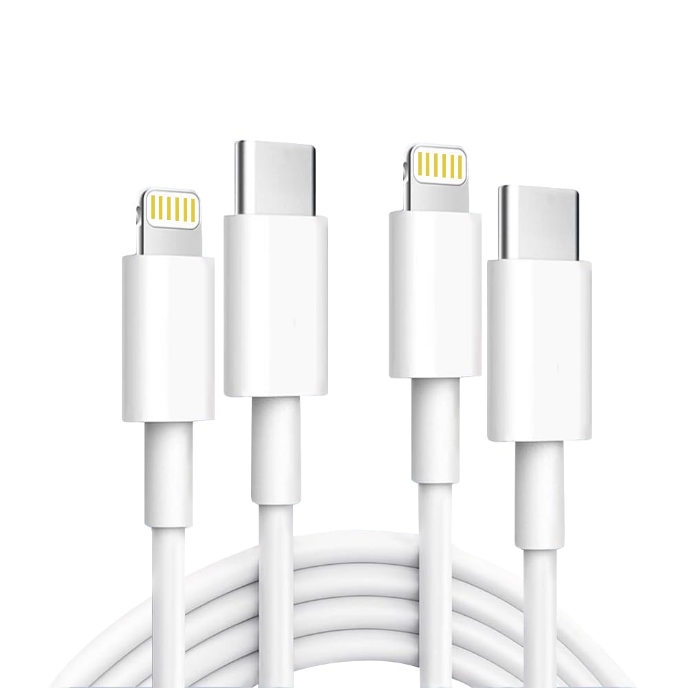 VFZYAN 2 Pack USB C to iPhone Fast Charger Cable, 20W PD Fast Charging Cable (2M/6.6ft) for iPhone 14/13/12/11/Pro Max/Mini/XS/XR/X & iPad - Perfect for Home, Office & Travel Charging