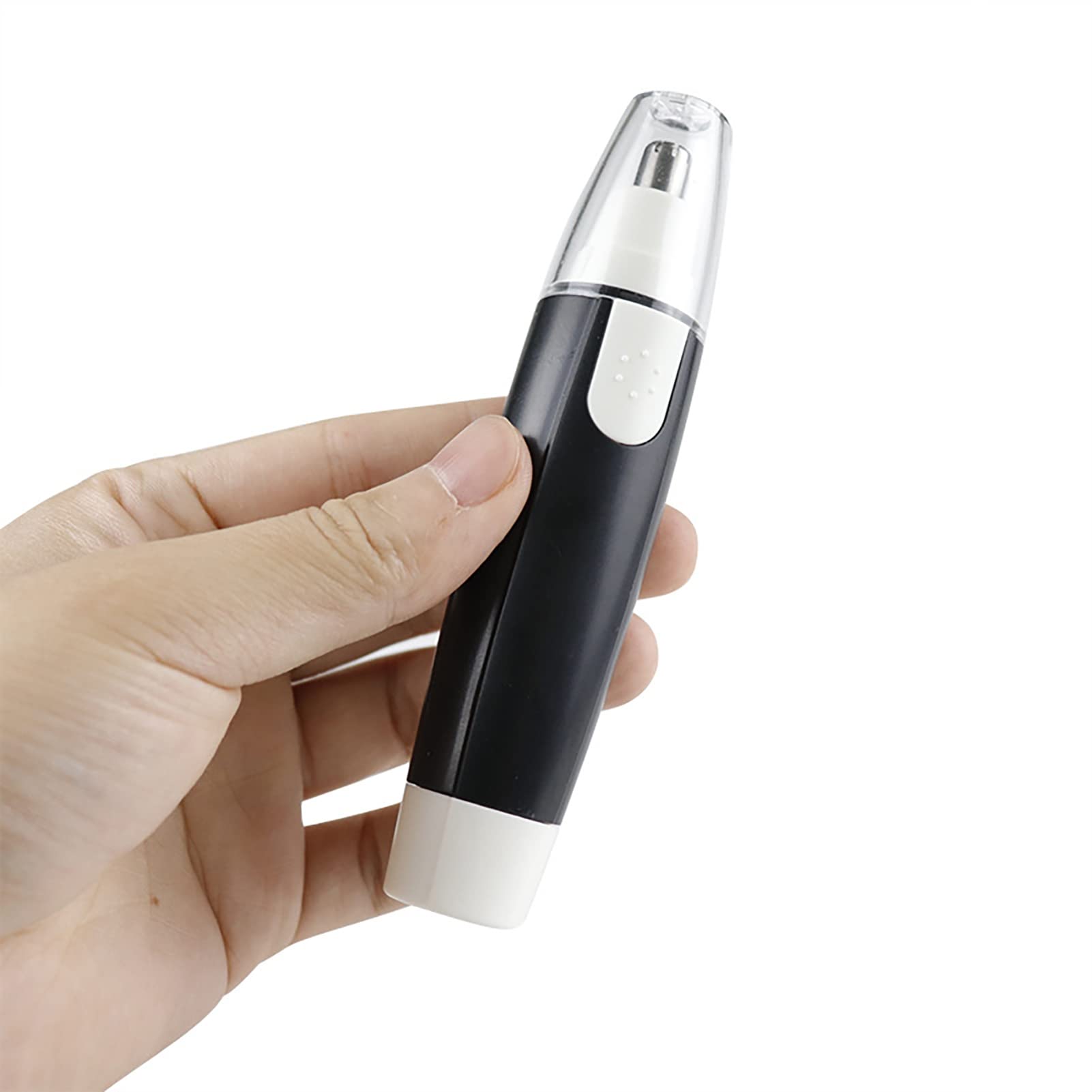 Professional Painless Ear & Nose Hair Trimmer for Men & Women - Waterproof Battery-Operated Eyebrow & Facial Hair Clipper - Perfect for Travel, Home Grooming & Personal Care - Black
