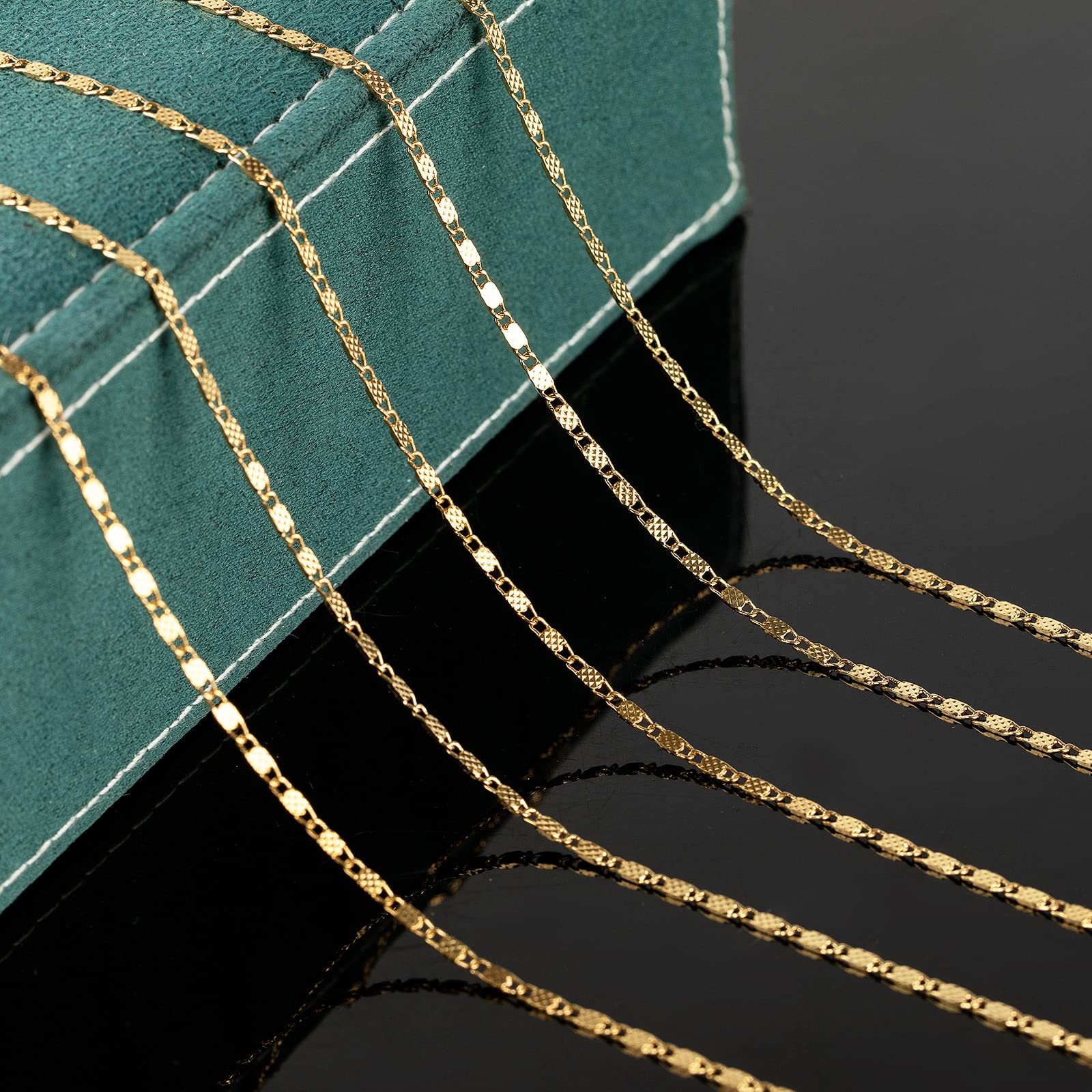 Bulk Jewelry Chains on Spool - Premium Handmade Chain Supplies & Findings for Necklaces, Bracelets & DIY Jewelry Crafting