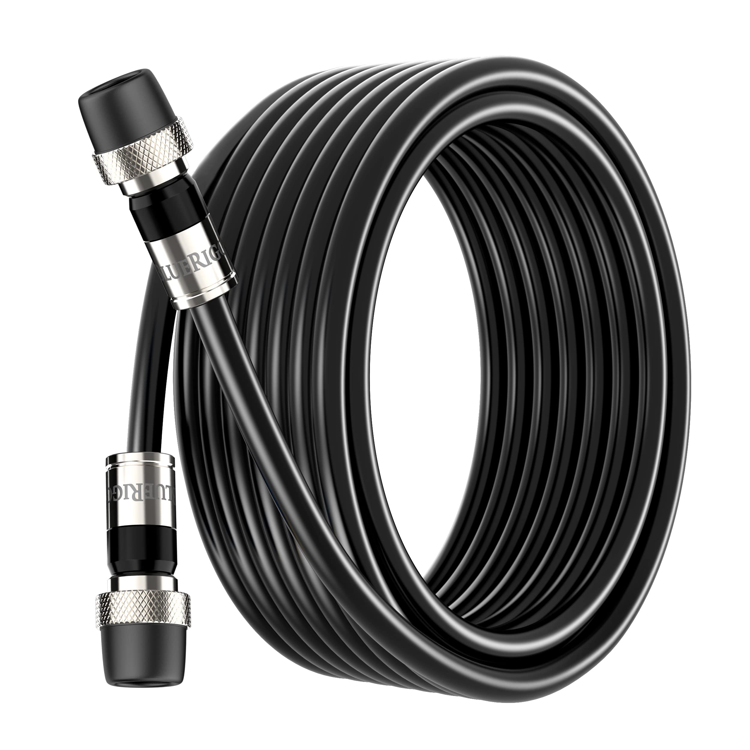 BlueRigger RG6 Coaxial Cable 35FT - Weatherproof 75 Ohm Digital Coax Cable with F-Type Connectors for HDTV, Satellite, TV Antenna & Broadband Internet | Indoor/Outdoor Use, CL3 Rated for In-Wall Installation | Perfect for Home Theater, CCTV & Office Network Setup