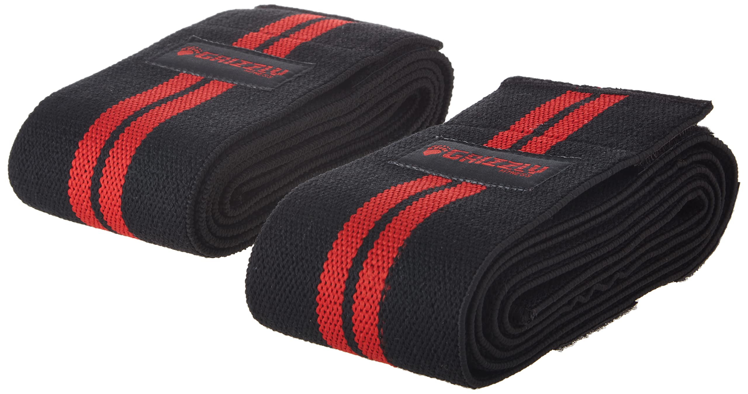 Grizzly Fitness Power Lifting Knee Wraps for Weightlifting & Squats - Support & Stability for CrossFit, Powerlifting & Gym Workouts - One Size Fits All