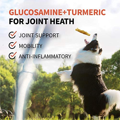 Healthy Turmeric Chicken Wrapped Dog Bone Treats - Easy to Digest Soft Chews with Cheese, 45 Pieces (15pc x 3 Packs) Medium 4.5
