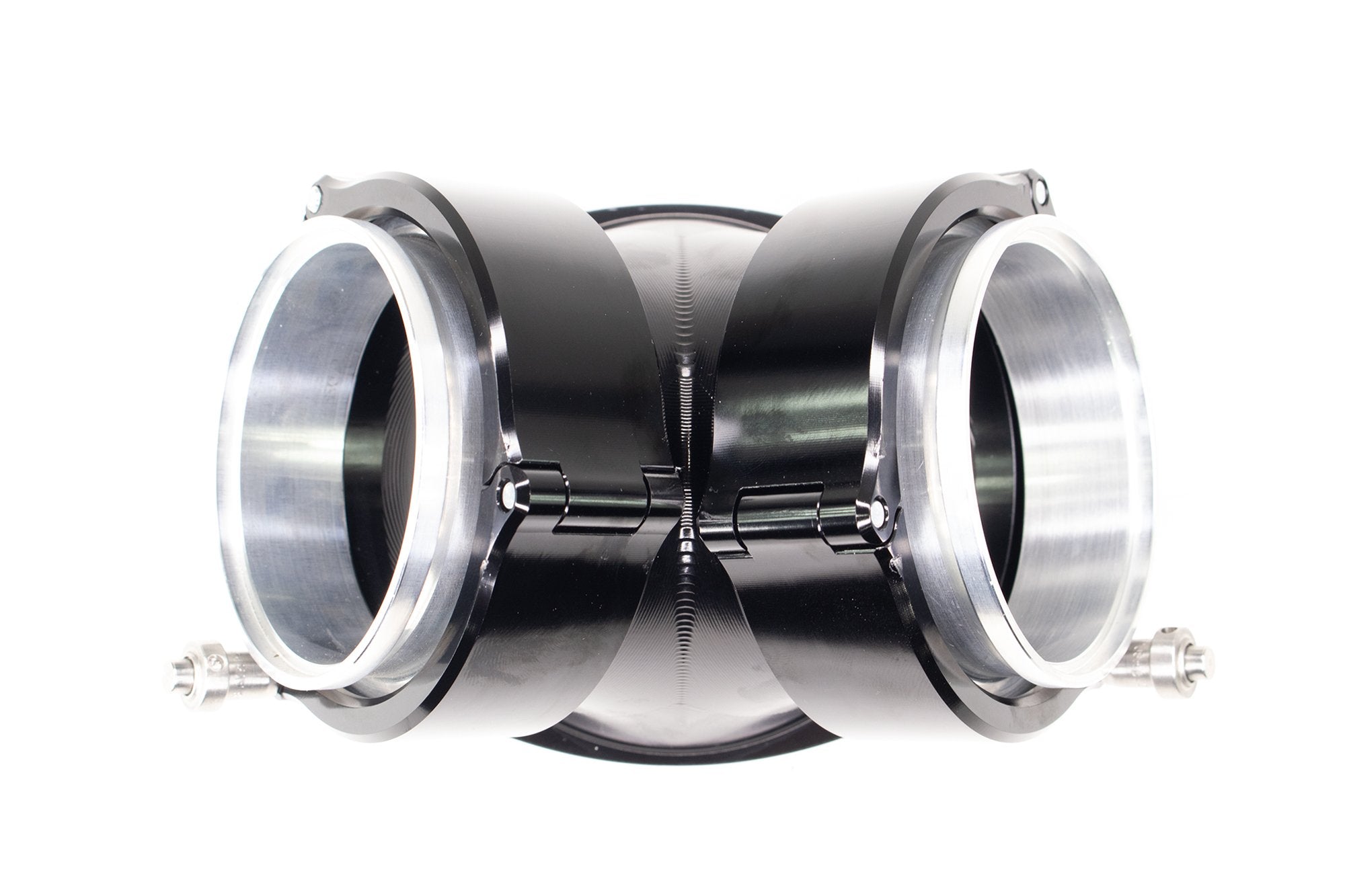 ICON 102mm Billet 'Y' Connection with 3 Quick Seals - High Performance Black Aluminum Intake Pipe Fitting (Part #10-14016BLK) - Perfect for Turbocharged Engines & Performance Upgrades