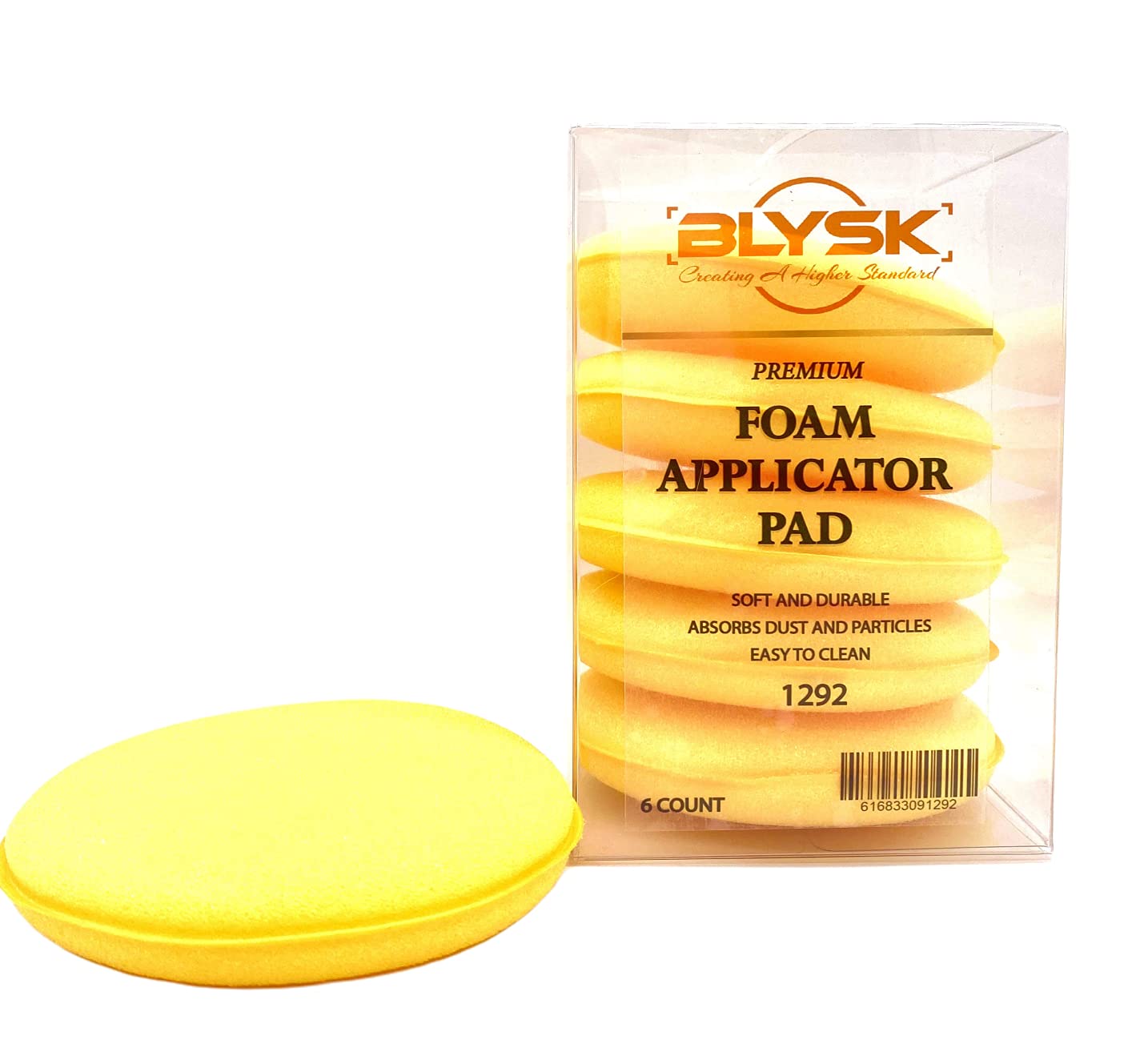 Premium Car Wax Foam Pad - Ultra Soft Yellow Polishing Sponge for Auto Detailing & Buffing (6-Pack) - Perfect for Car Wax Application & Paint Correction