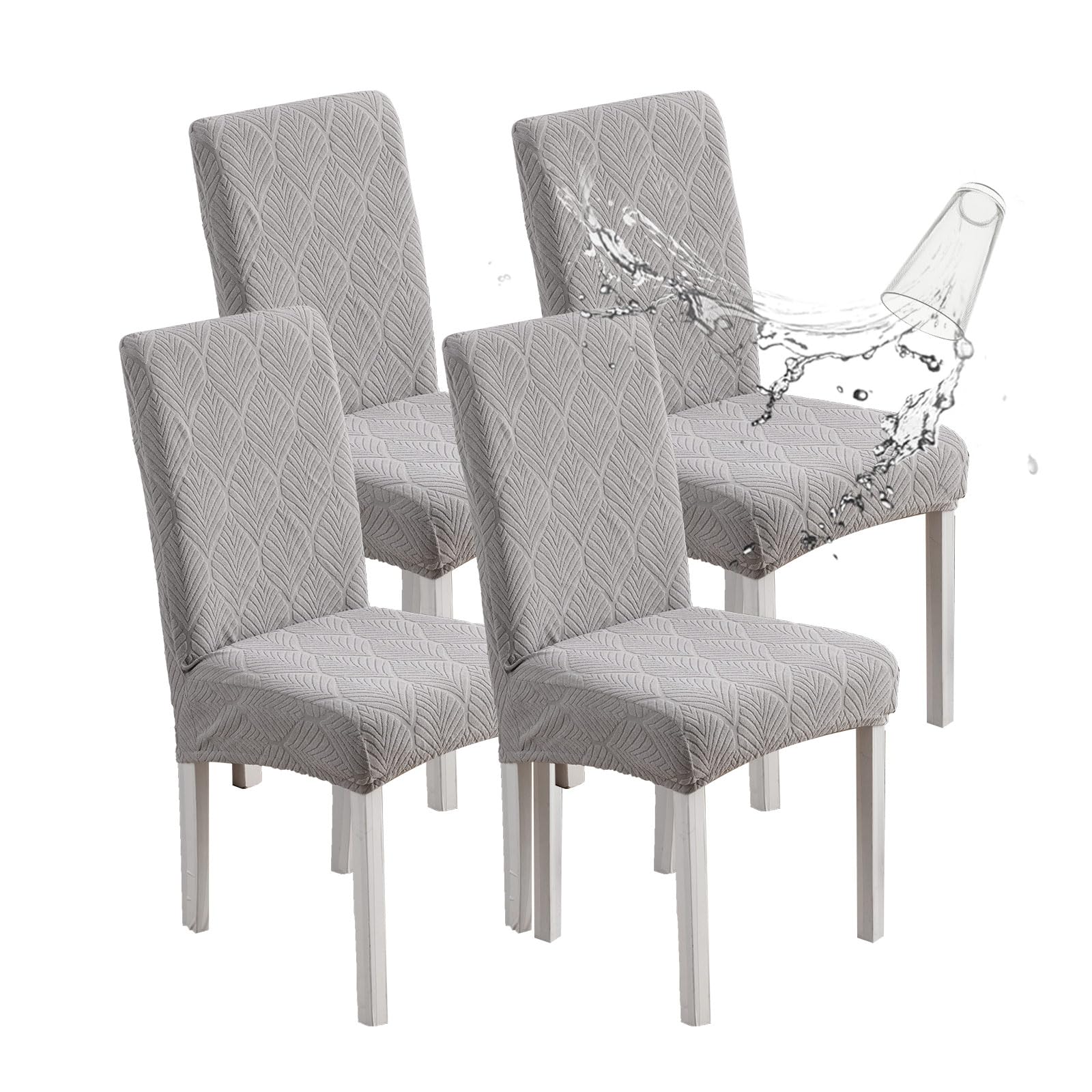 Waterproof Stretch Dining Chair Covers - Washable & Removable Parsons Chair Slipcovers for Kitchen & Dining Room - Perfect for Everyday Use, Parties & Home Decor Protection
