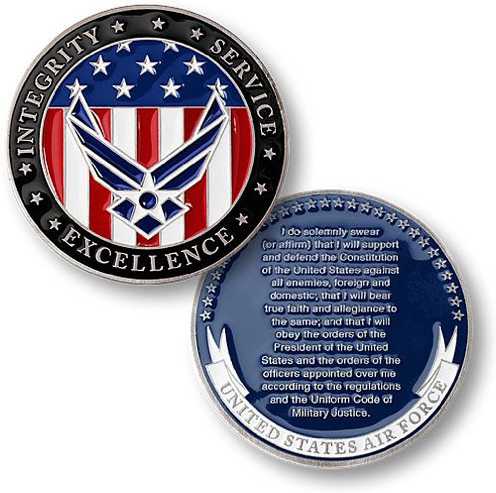 Air Force Oath of Enlistment Challenge Coin - Military Collectible & Gift for Veterans, Perfect for Ceremonies, Display Cases & Military Appreciation Events