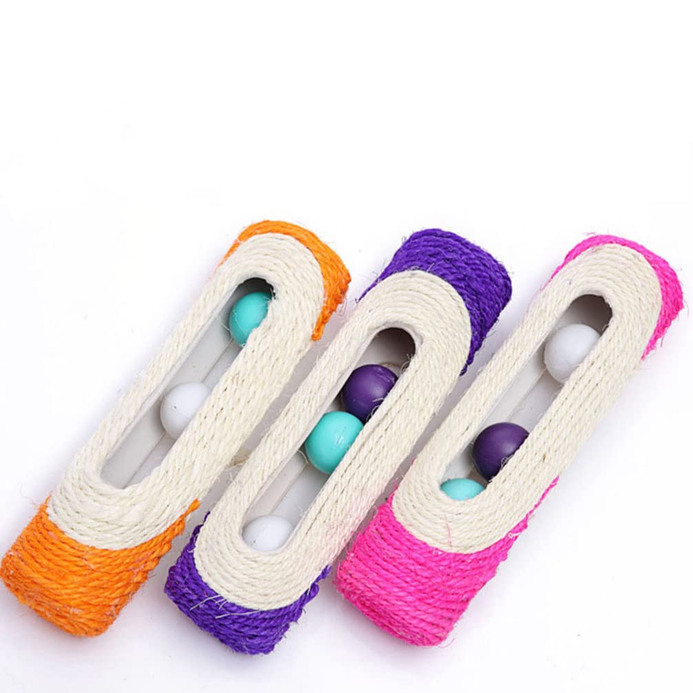 iPetboom Interactive Cat Toys & Scratching Post with Sisal Climbing - Kitten Rolling Ball Toy & Scratcher for Playful Cats - Perfect for Indoor Play, Exercise, and Stress Relief (Random Color)