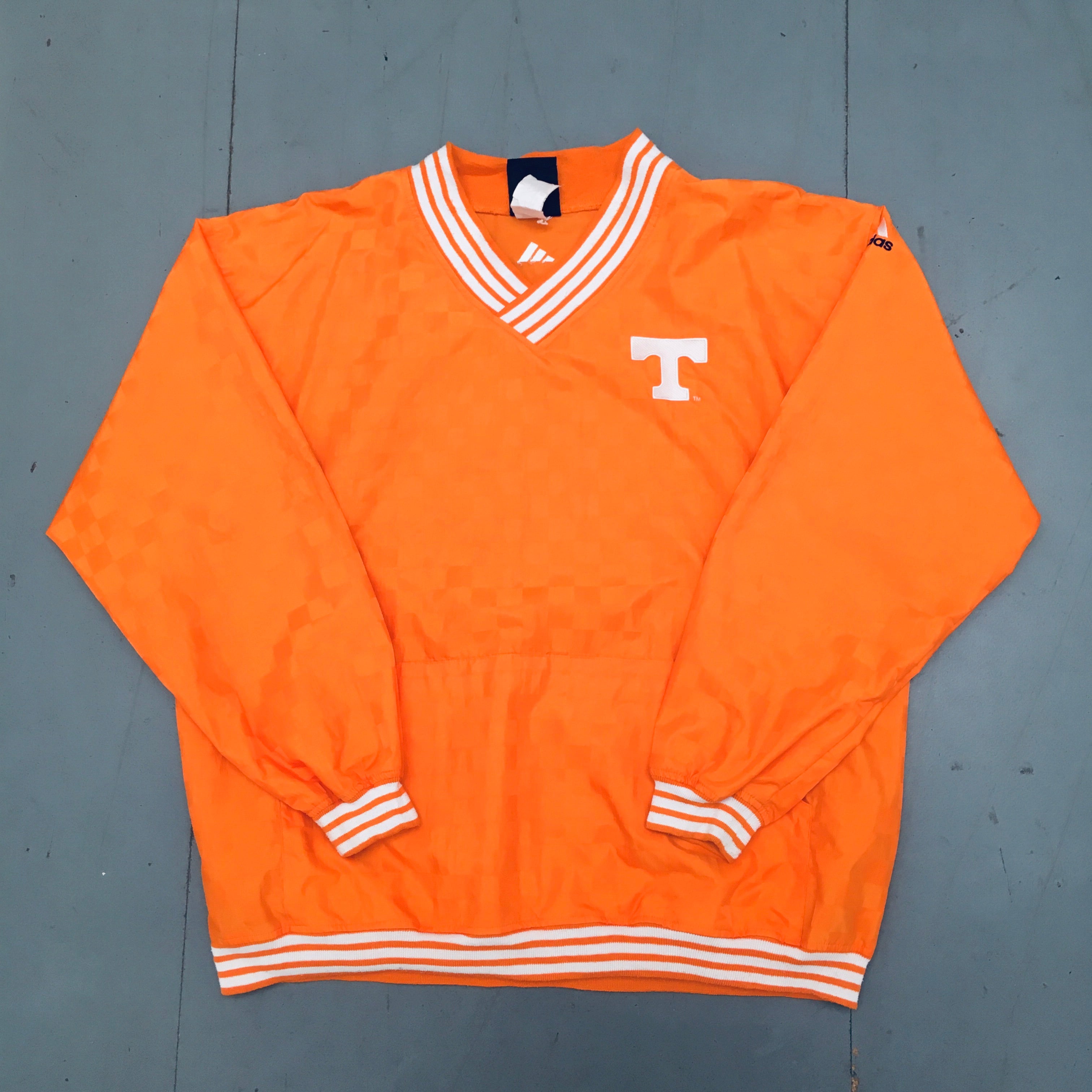 1990's Tennessee Volunteers Adidas Checkerboard Sideline Jacket - XL Size | Vintage NCAA College Football Fan Apparel for Game Day & Tailgating