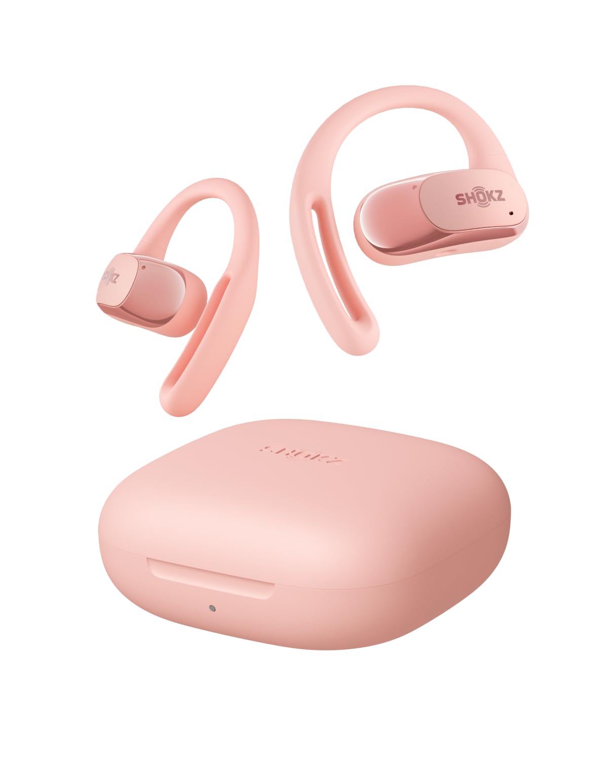 SHOKZ OpenFit Air Open-Ear True Wireless Bluetooth Headphones - IPX4 Water Resistant, Secure Earhook Design for Running, Workouts & Daily Use - Pink Wireless Earbuds for Sports, Gym & Outdoor Activities