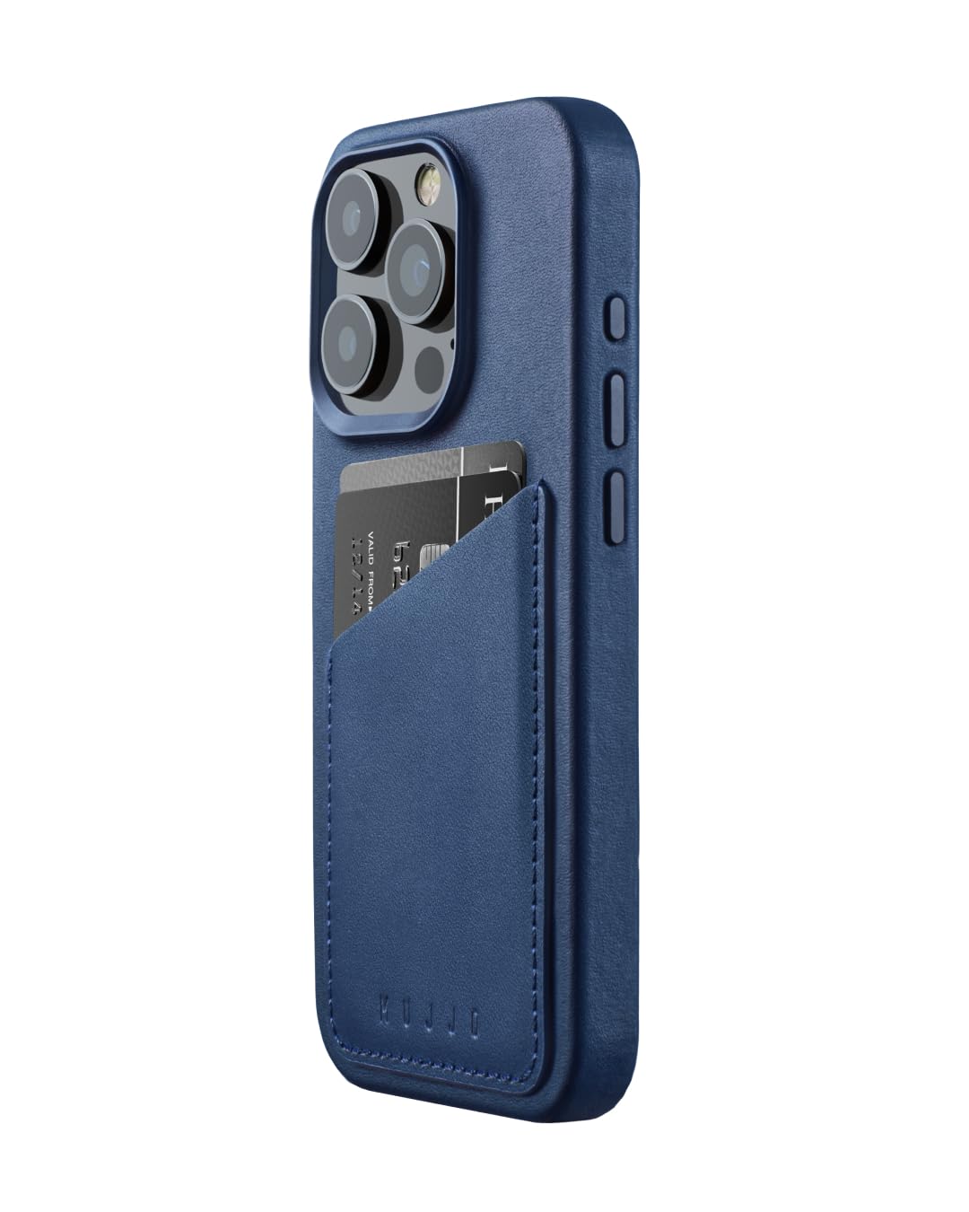 Premium Mujjo Leather Wallet Case for iPhone 15 Pro | MagSafe Compatible | European Leather with Card Pocket | Enhanced Protection for Phone & Camera | Eco-Friendly Recycled Materials | Perfect for Everyday Use, Travel & Business Professionals