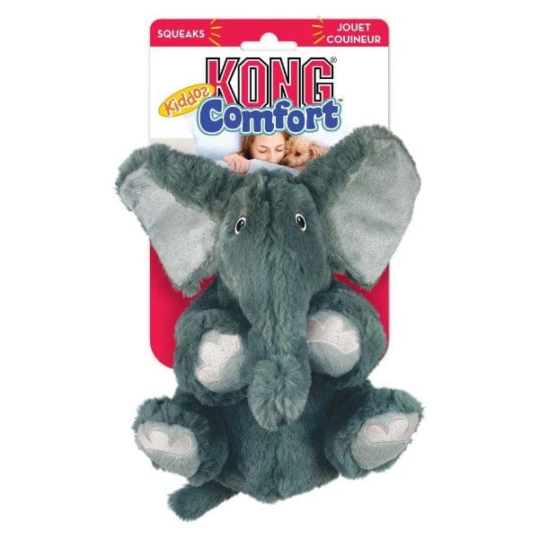 KONG Comfort Kiddos Extra Small Elephant Chew Toy for Puppies - Durable Rubber Teething Toy for Small Dogs, Perfect for Soothing Gums & Playtime Fun