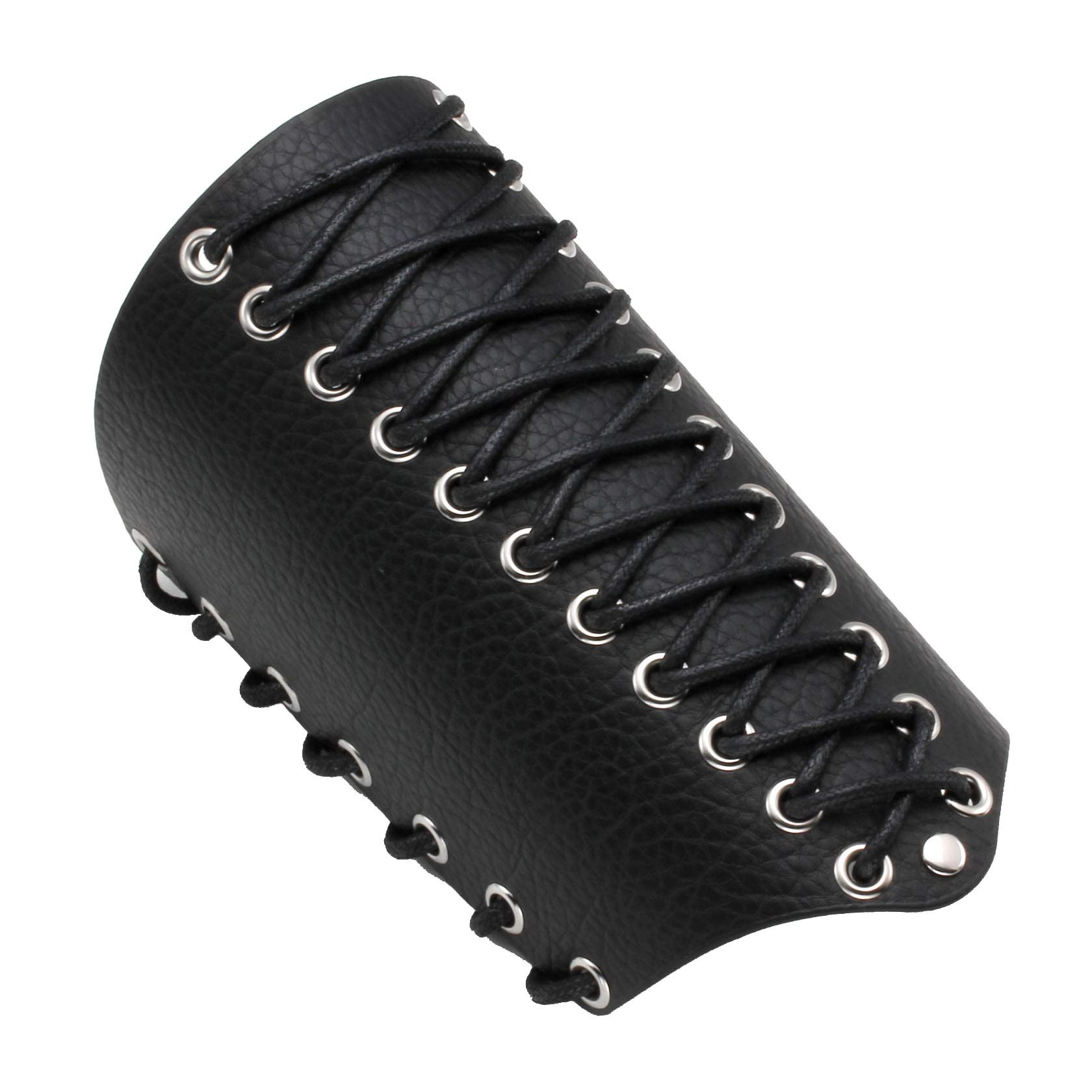 MILAKOO Unisex Leather Gauntlet Wristband - Wide Bracer Arm Armor Cuff for Men & Women - Perfect for Cosplay, LARP, Renaissance Fairs & Gothic Fashion Accessories