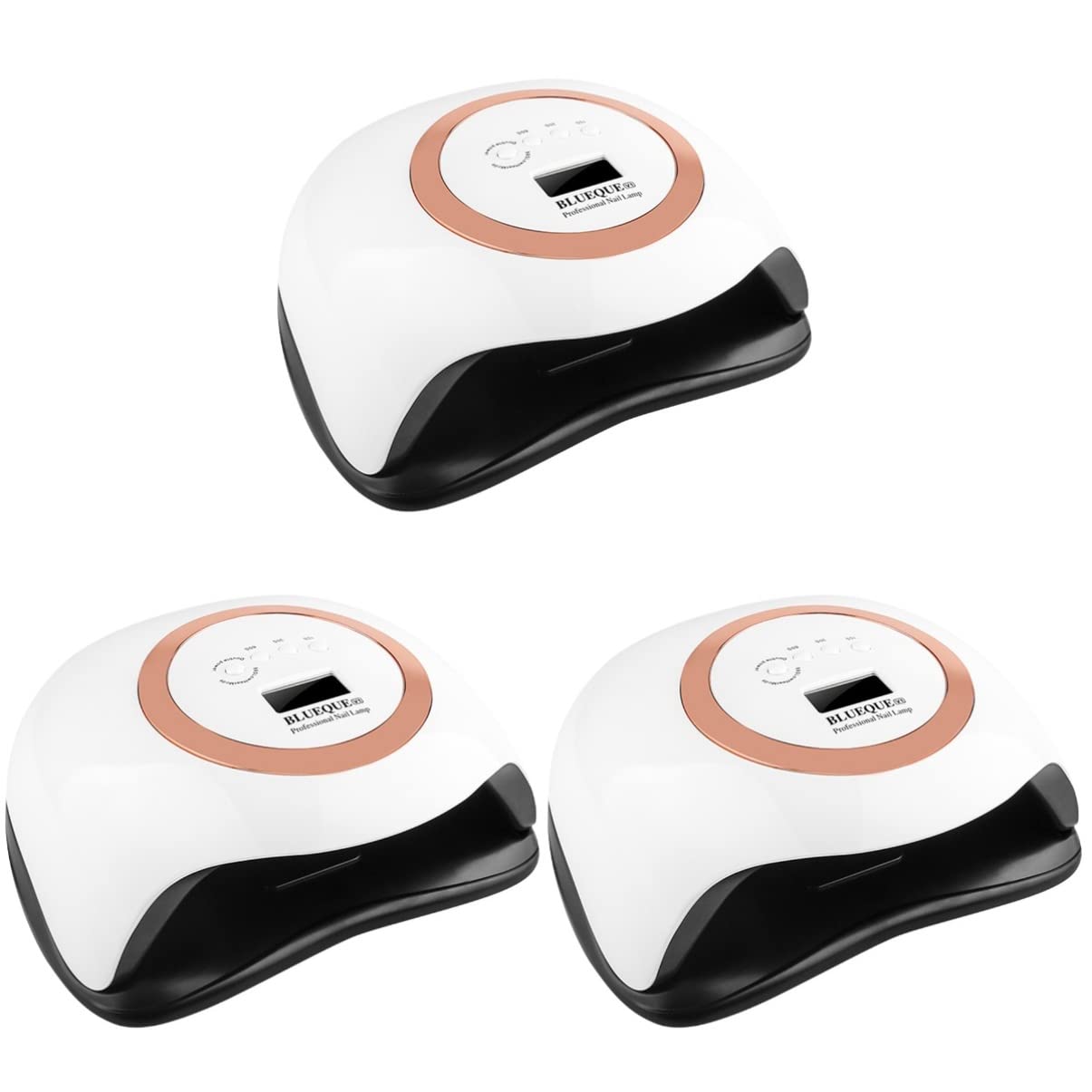 3-Piece 42W LED Nail Polish Curing Lamp with LCD Timer & Auto Sensor - Fast Drying UV Gel Manicure Kit for Salon & Home Use - Perfect for Gel Nails, Acrylics & Nail Art