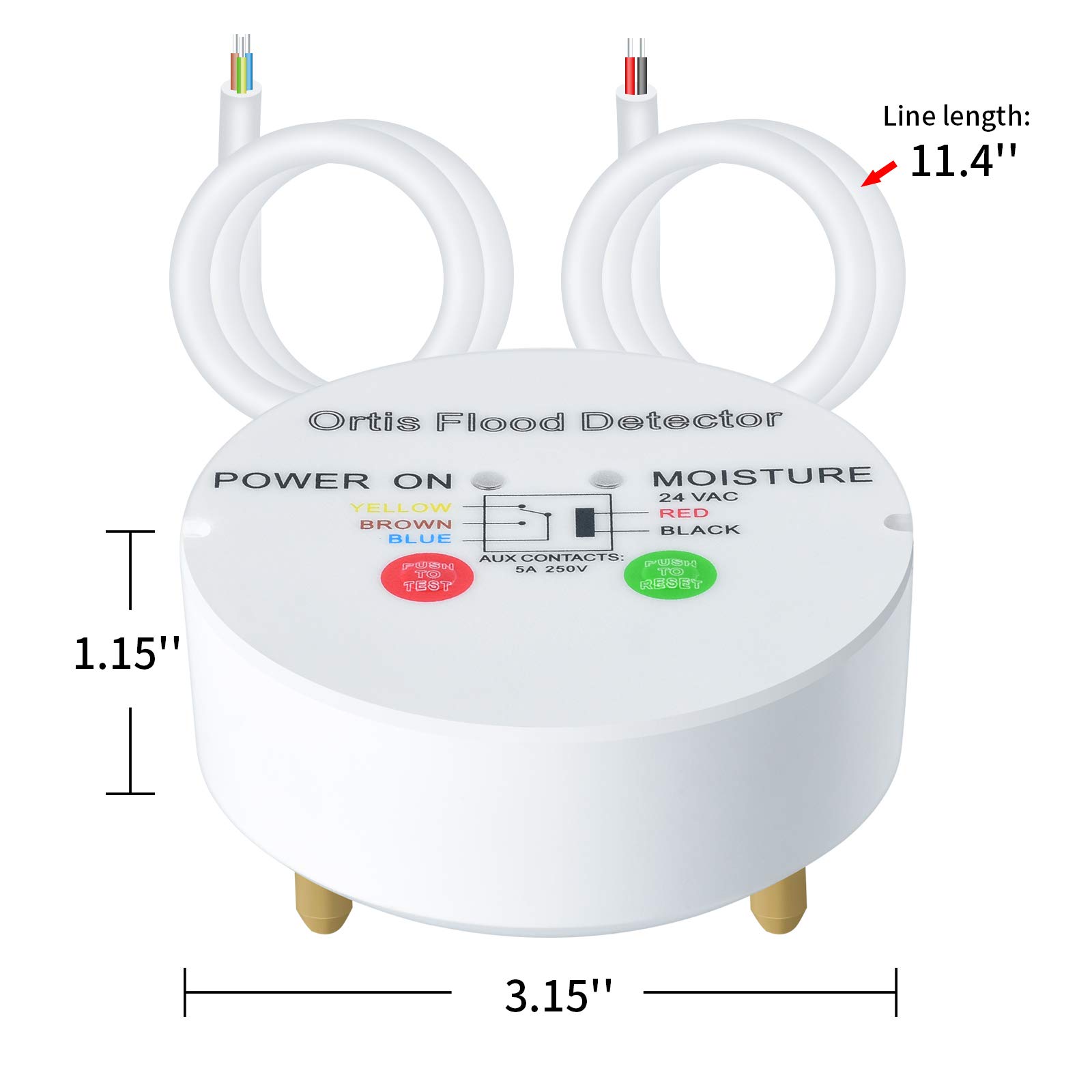 **Ortis Smart Water Leak Detector & Flood Alarm - Automatic Shutoff Sensor for Home, Basement, Bathroom - Prevent Water Damage with Moisture Detection**    *(Perfect for kitchens, laundry rooms, and under sinks to protect against leaks and flooding!)*