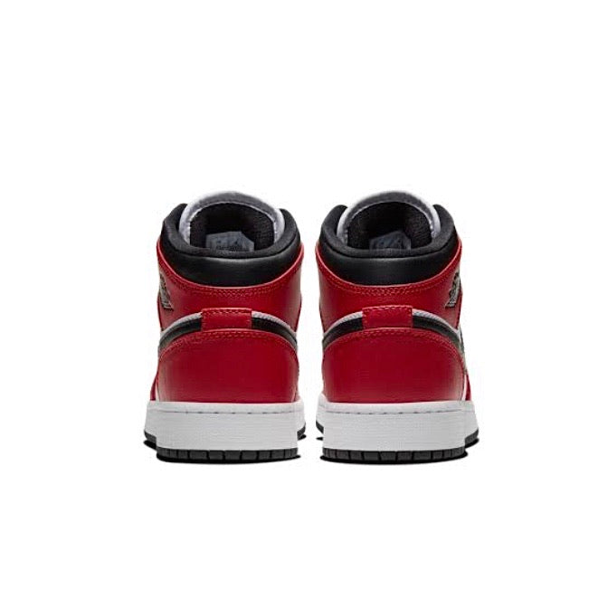 Air Jordan 1 Mid GS Chicago Black Toe Sneakers - Black/Gym Red Basketball Shoes for Women & Girls - Perfect for Gym, Streetwear & Casual Fashion