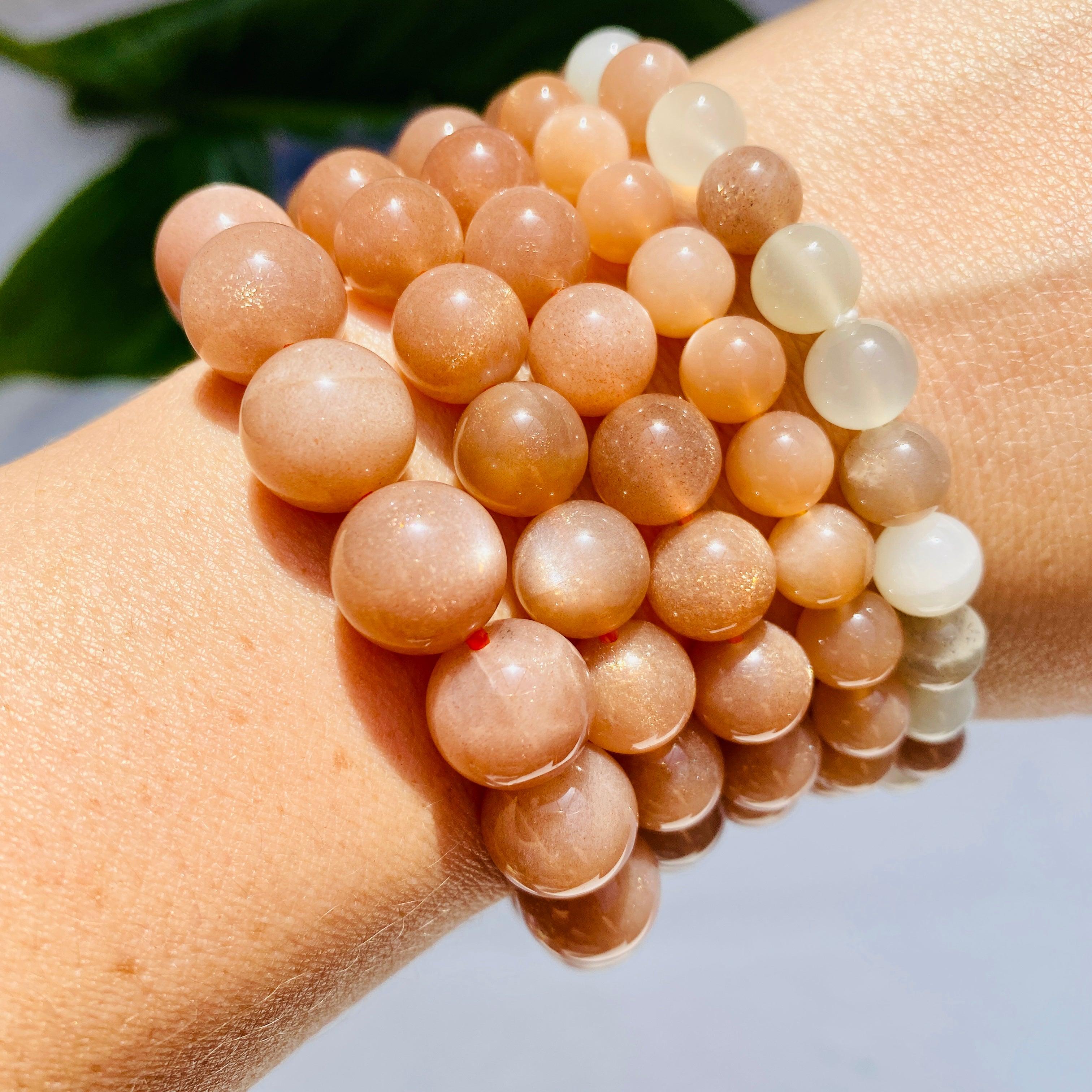 Moonstone Mixed Color Bracelet for Women - Healing Crystal Jewelry for Meditation, Yoga & Spiritual Balance | Boho Chic Accessory