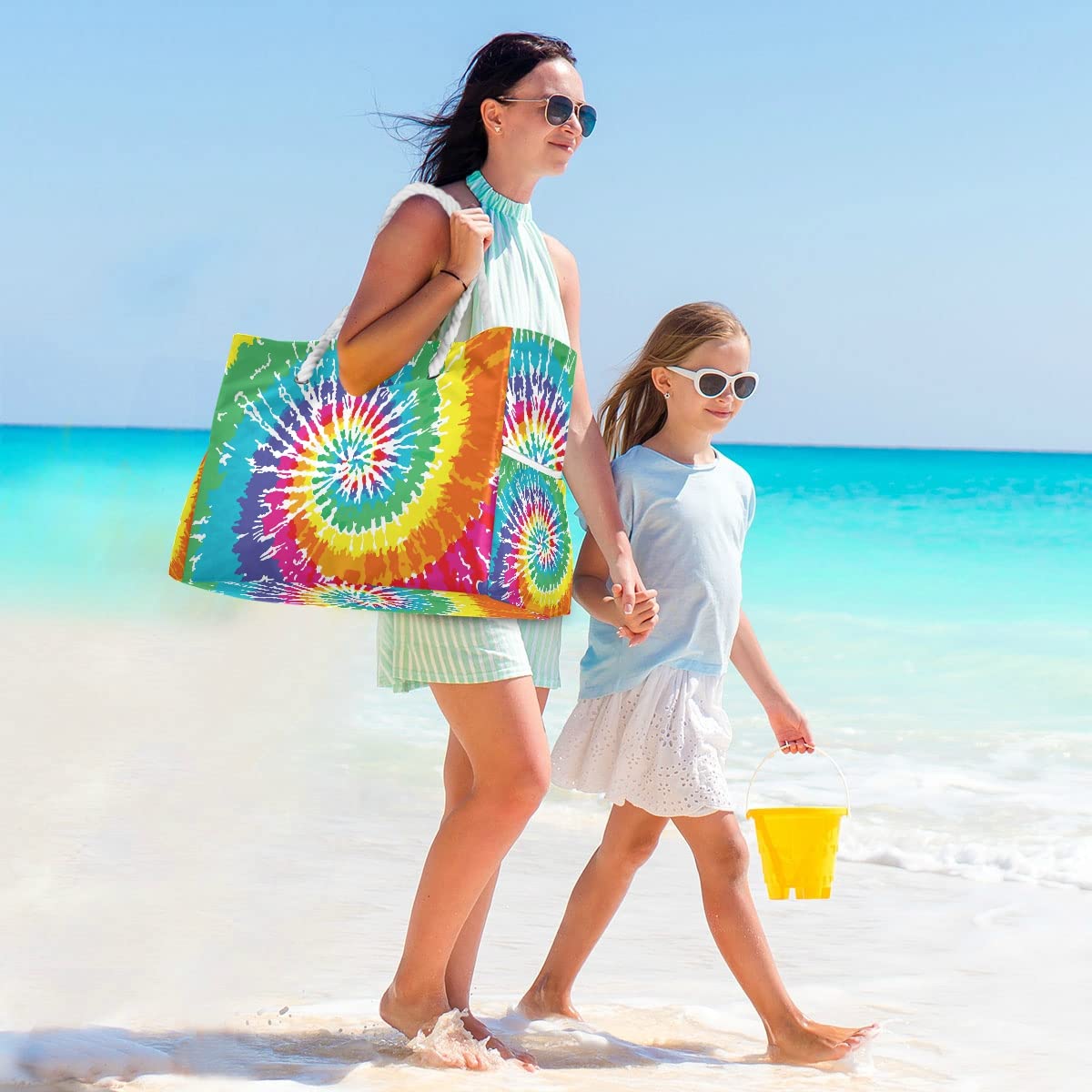 Senya Large Water Resistant Canvas Beach Tote Bag - Durable Shoulder Bag for Gym, Travel & Daily Use | Perfect for Pool Days, Shopping & Work Commute