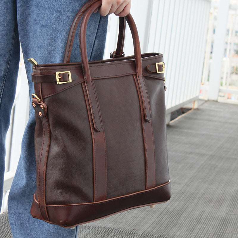 Premium Italian Leather Work Tote Bag for Women - Durable & Stylish Professional Office Bag, Business Commuter & Travel Carryall - Perfect for Laptops, Files & Everyday Essentials