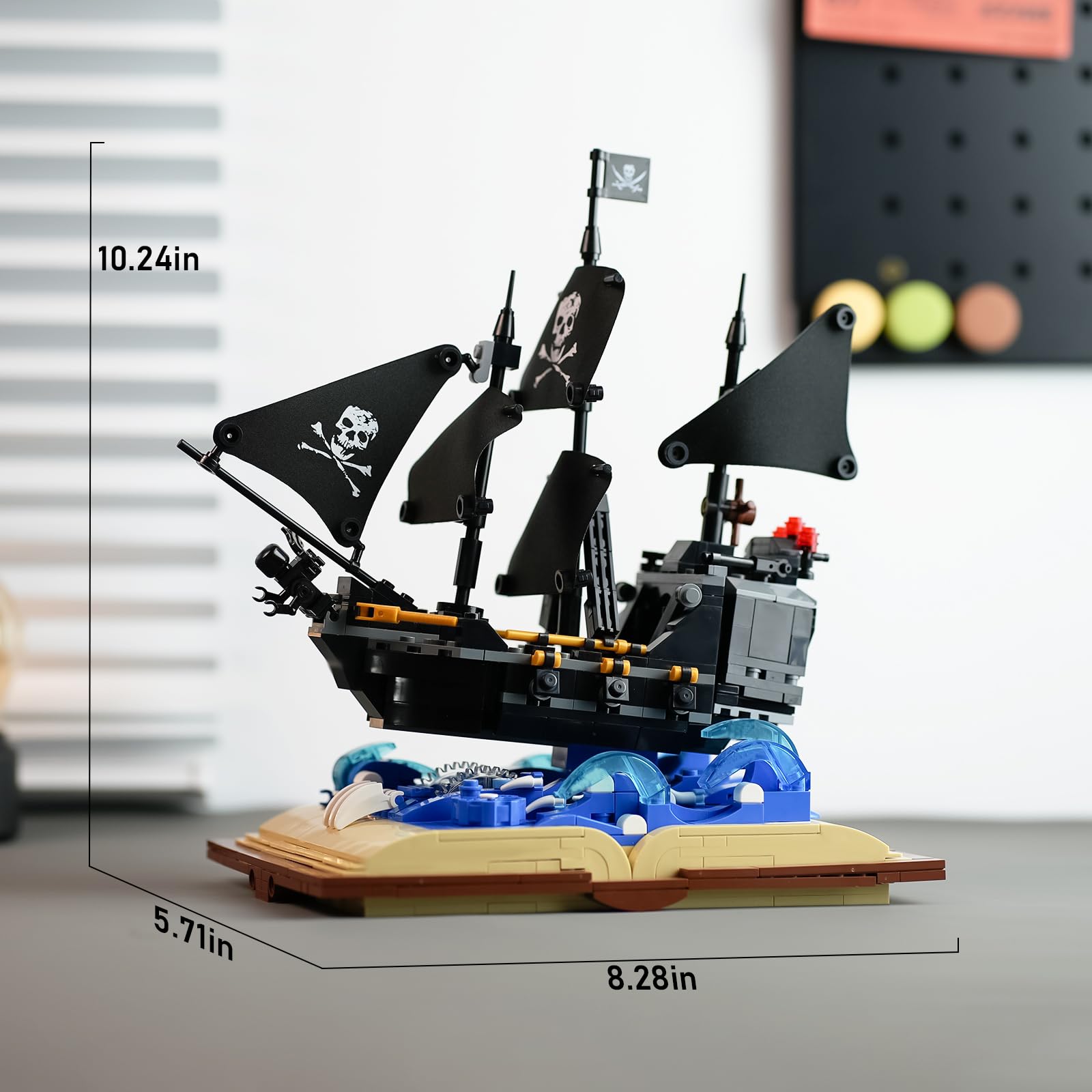 Pirate Ship Building Set for Adults & Kids - 919 PCS Creative Construction Toy Compatible with Major Brands, STEM Educational Gift for Boys 8-14 Years - Perfect for Christmas, Birthday & Family Bonding Activities