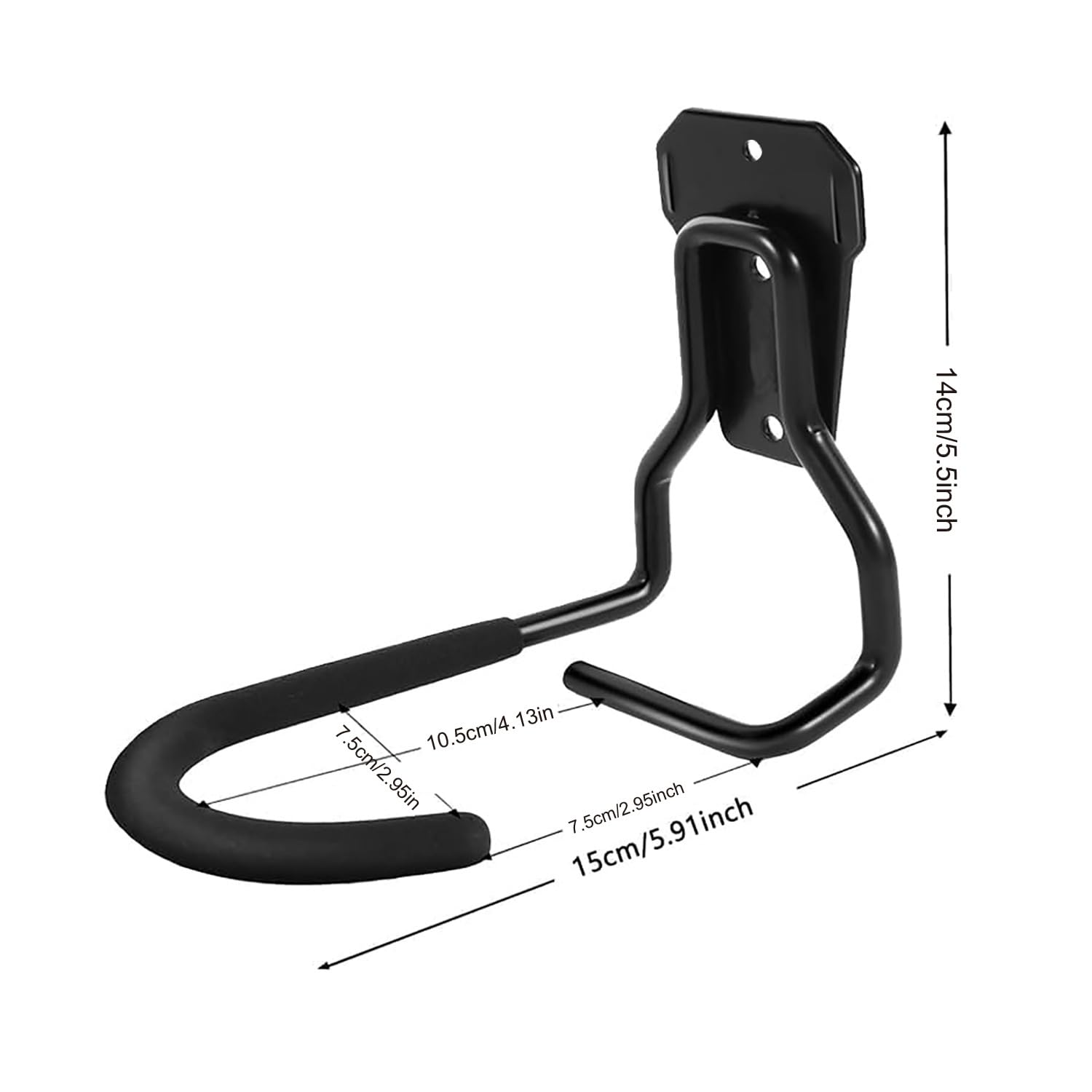 **Tiaoifaer 2-Pack Heavy Duty Iron Bike Wall Hanger - L-Shaped Vertical Bicycle Storage Rack for Garage & Home - Space-Saving Bike Mount Accessories (Black) - Perfect for Small Spaces & Apartment Storage**