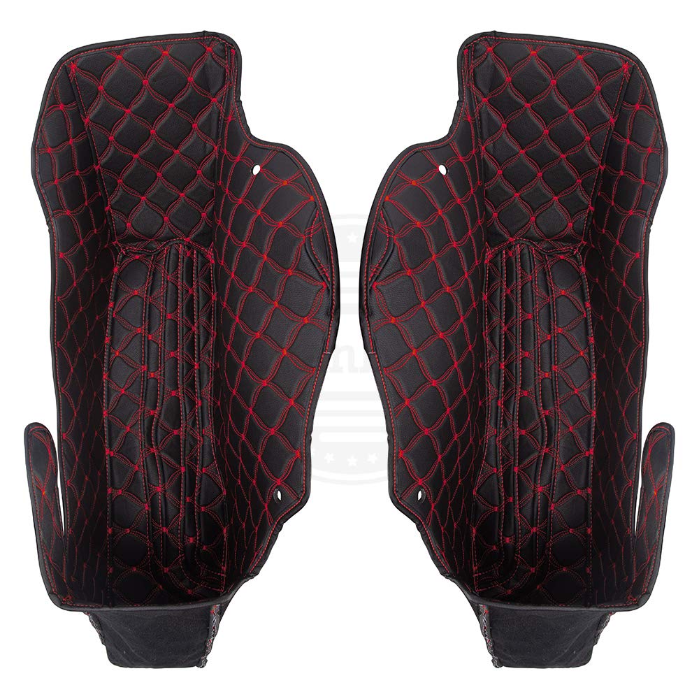 Moto Onfire Saddlebag Liners - Waterproof Stitch Bags Inserts for Harley Davidson 2013 & Older Models (Red) - Perfect for Motorcycle Travel & Road Trips