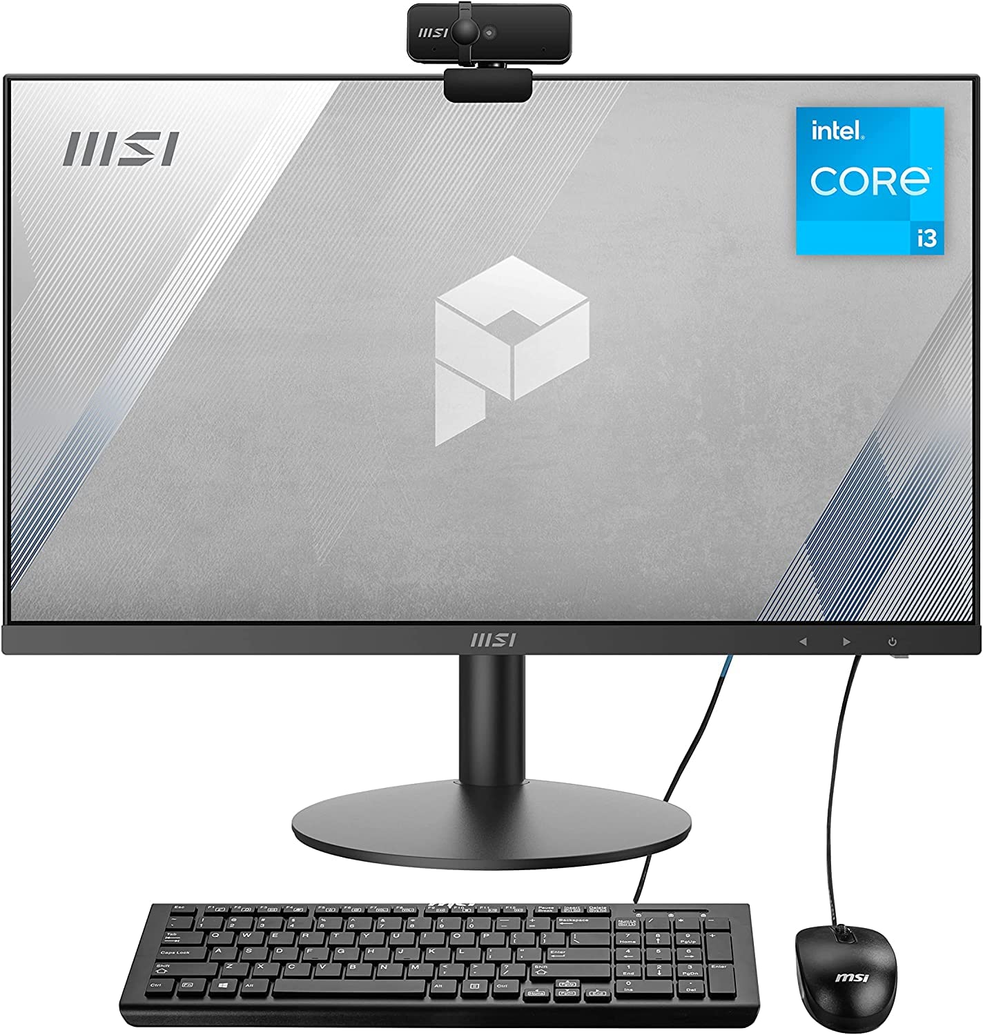 MSI 2022 24 Inch FHD All-in-One Desktop Computer - Intel Core i3-10105 Processor with UHD Graphics, 16GB DDR4 RAM, 256GB SSD + 1TB HDD - WiFi 6, Bluetooth 5, HDMI, Windows 10 Pro - Includes Wired Keyboard & Mouse with 32GB USB - Perfect for Home Office, Business, and Gaming