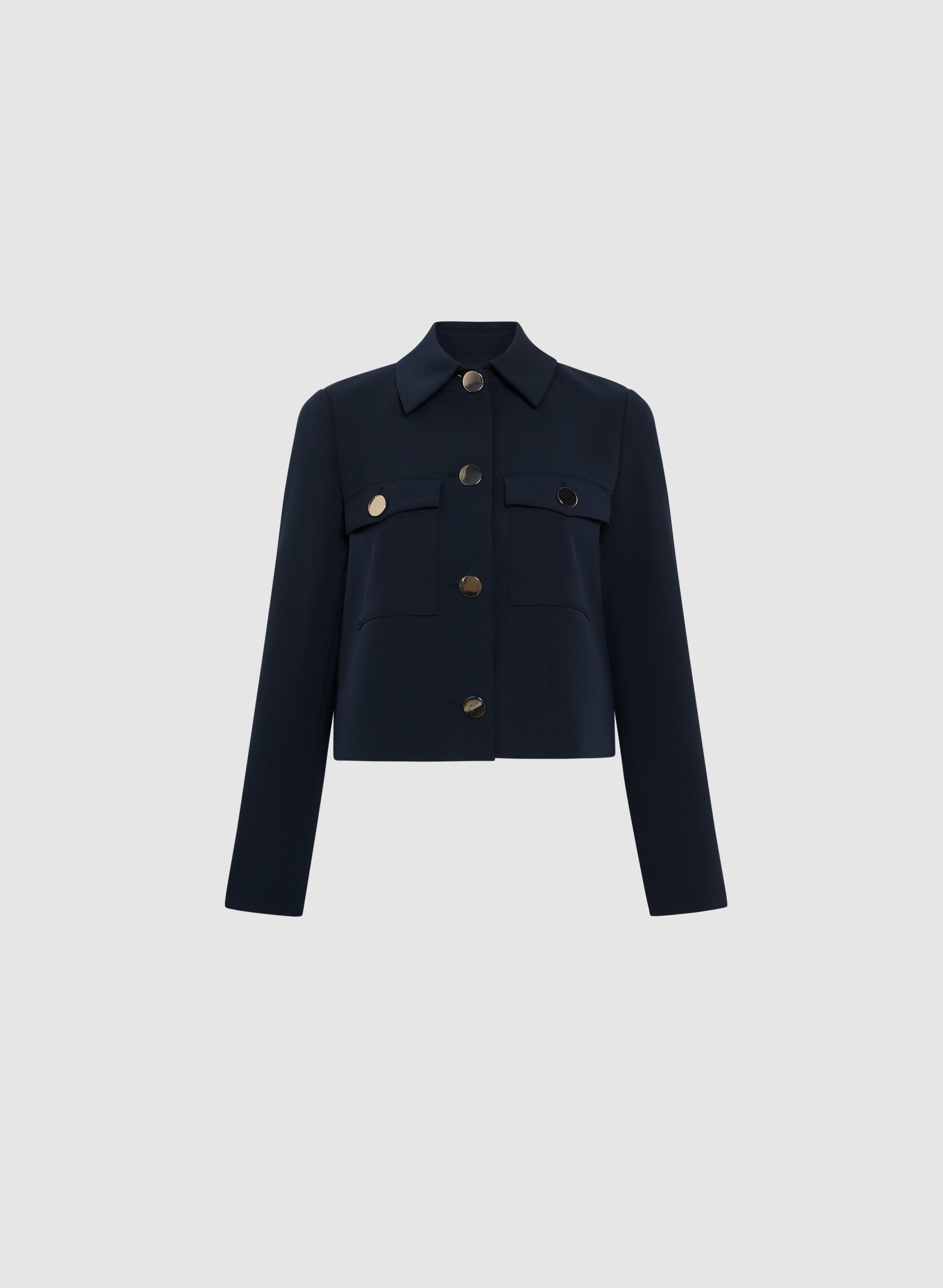 Women's Cropped Twill Jacket - Lightweight Casual Denim Style for Spring & Fall | Perfect for Layering, Outdoor Activities & Streetwear Fashion