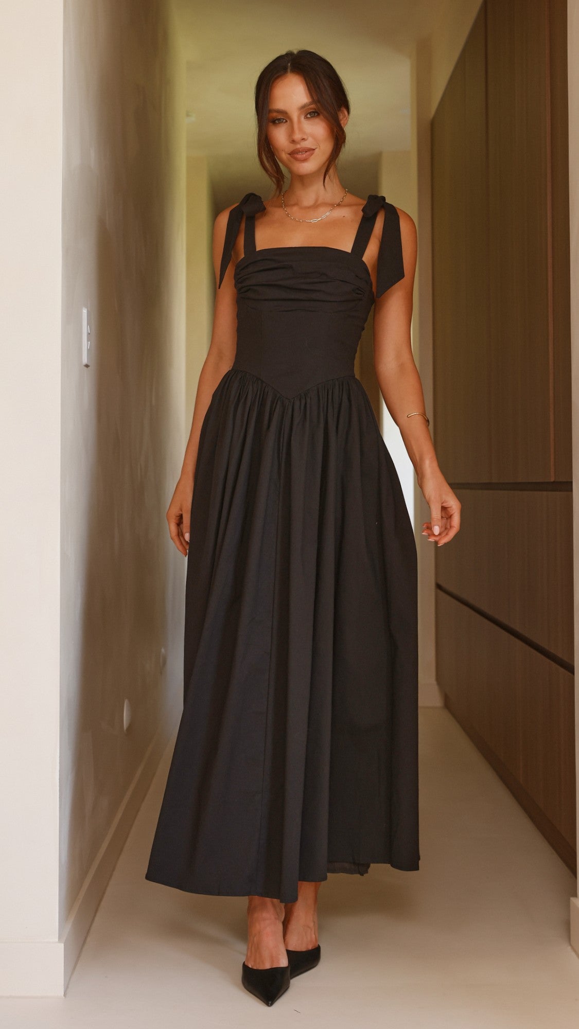 Haisley Maxi Dress for Women - Flowy Long Summer Dress in Black - Perfect for Beach, Vacation & Casual Wear