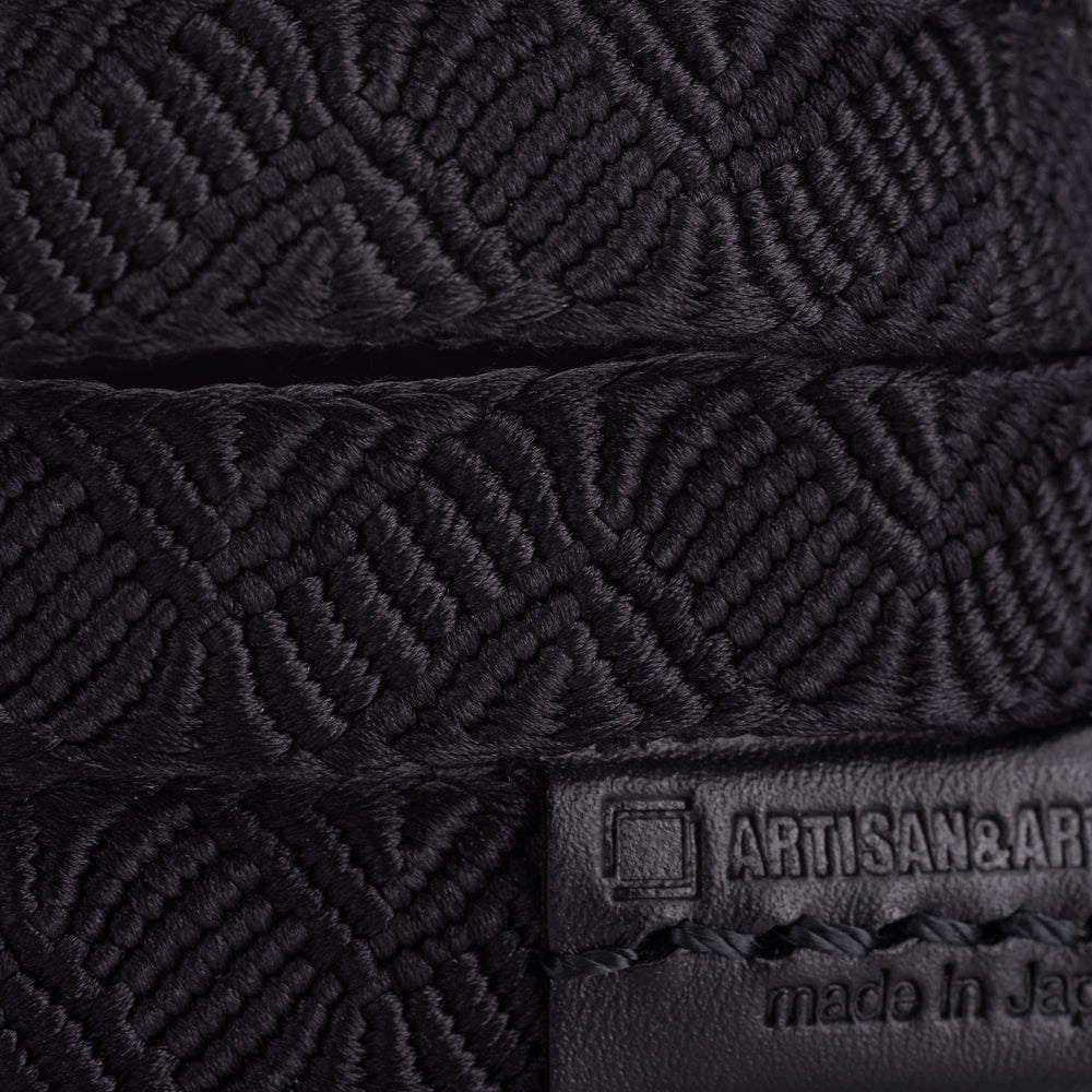 Artisan & Artist ACAM 317 Sazanami Silk Neck Strap - Premium Black Camera Strap for DSLR & Mirrorless Cameras - Perfect for Travel, Street & Wedding Photography