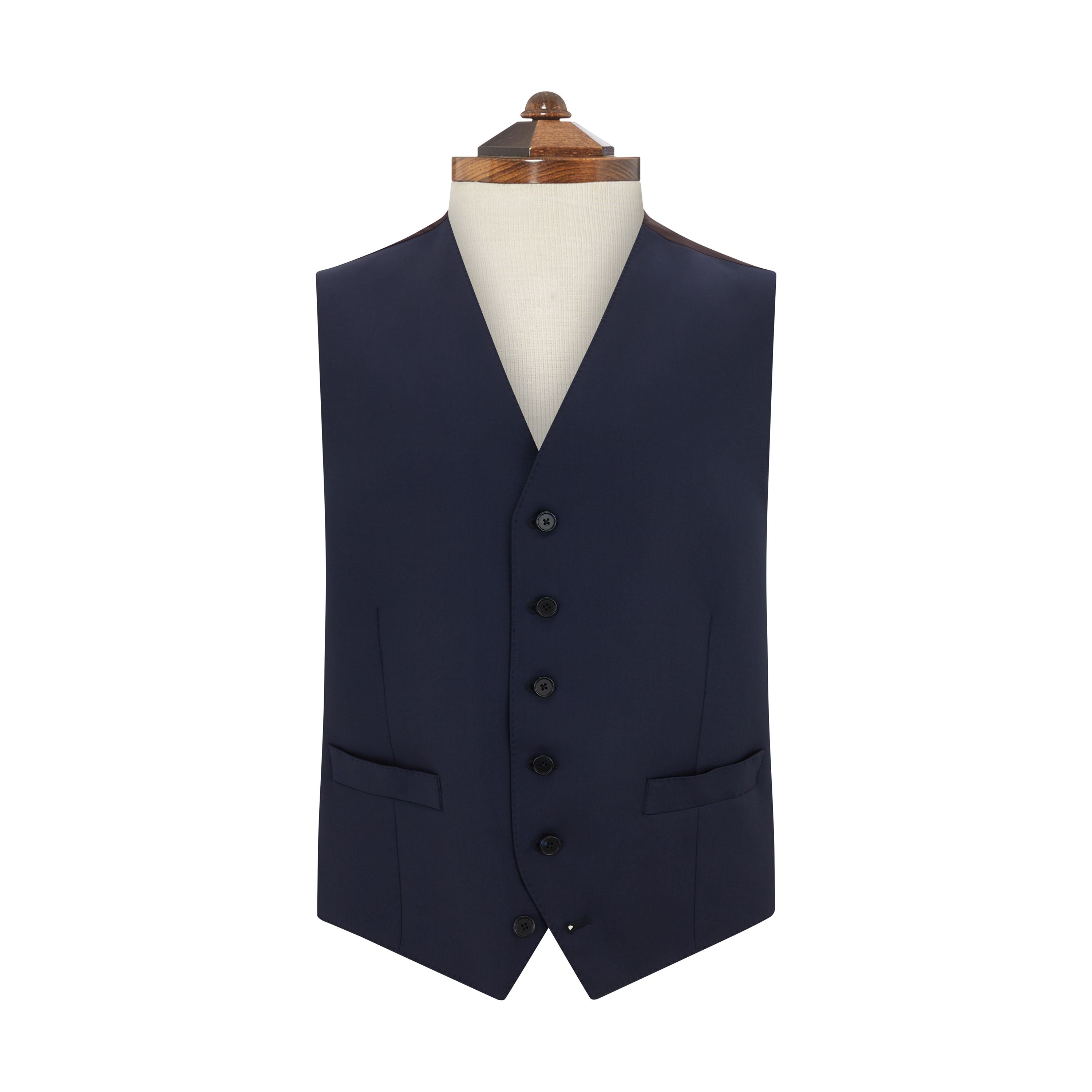 Premium Hyde Navy Super 150's Wool Waistcoat for Men - Formal Vest for Weddings, Business & Special Occasions
