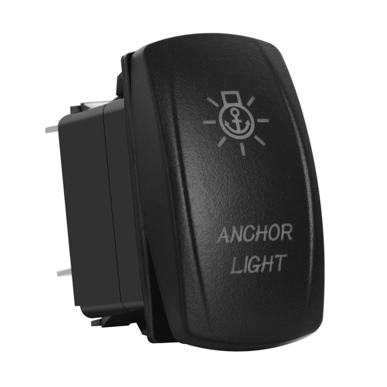 12V 24V RED Backlit Marine Rocker Switch - 5 Pin ON/OFF Waterproof Toggle Switch with Wires for Boats, Yachts, Ships - IP66 Rated for Harsh Marine Environments - Perfect for Navigation Lights, Anchor Lights & Marine Electrical Systems